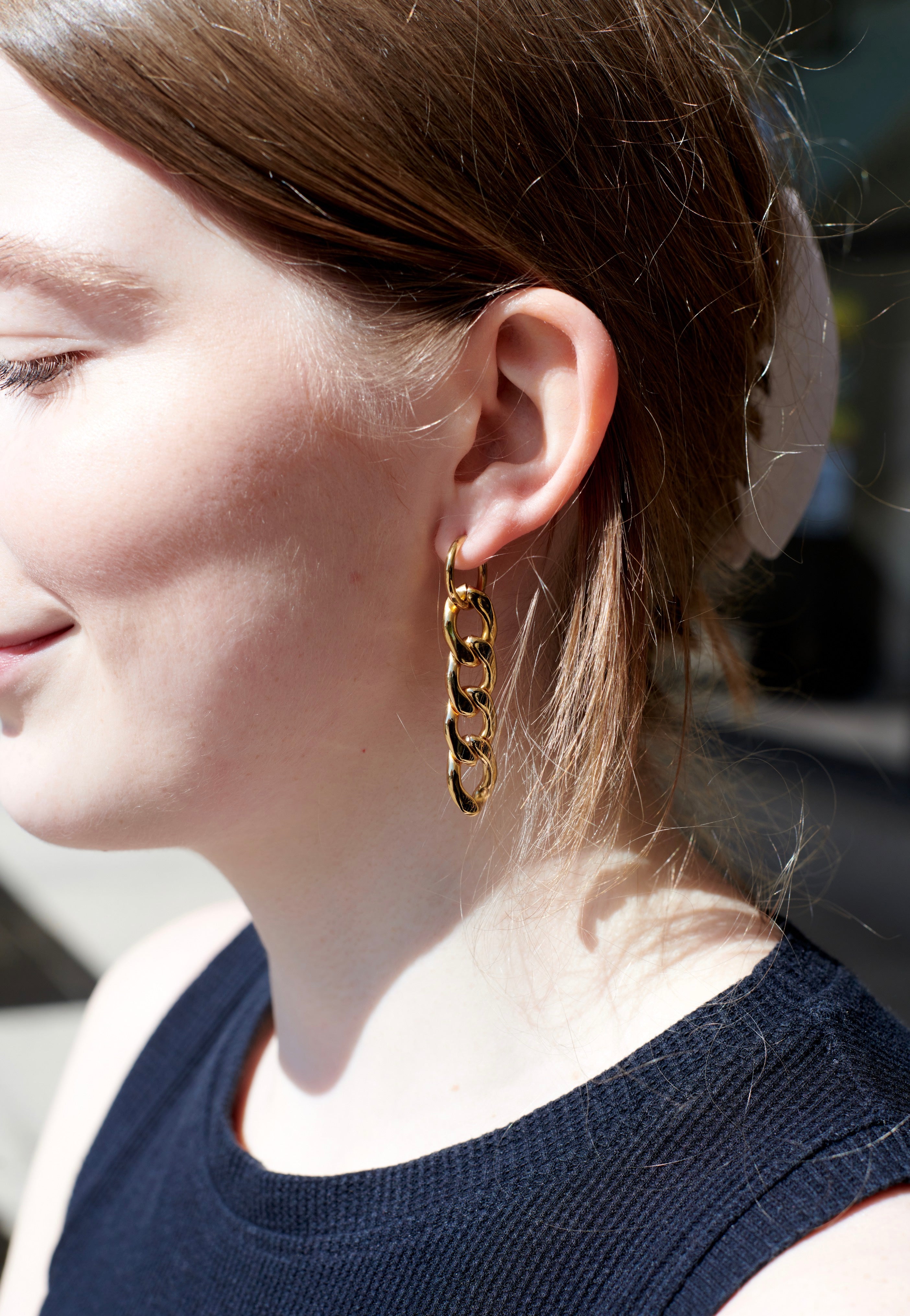 Wildcat - Little Chunky Gold - Earrings | Neutral-Image