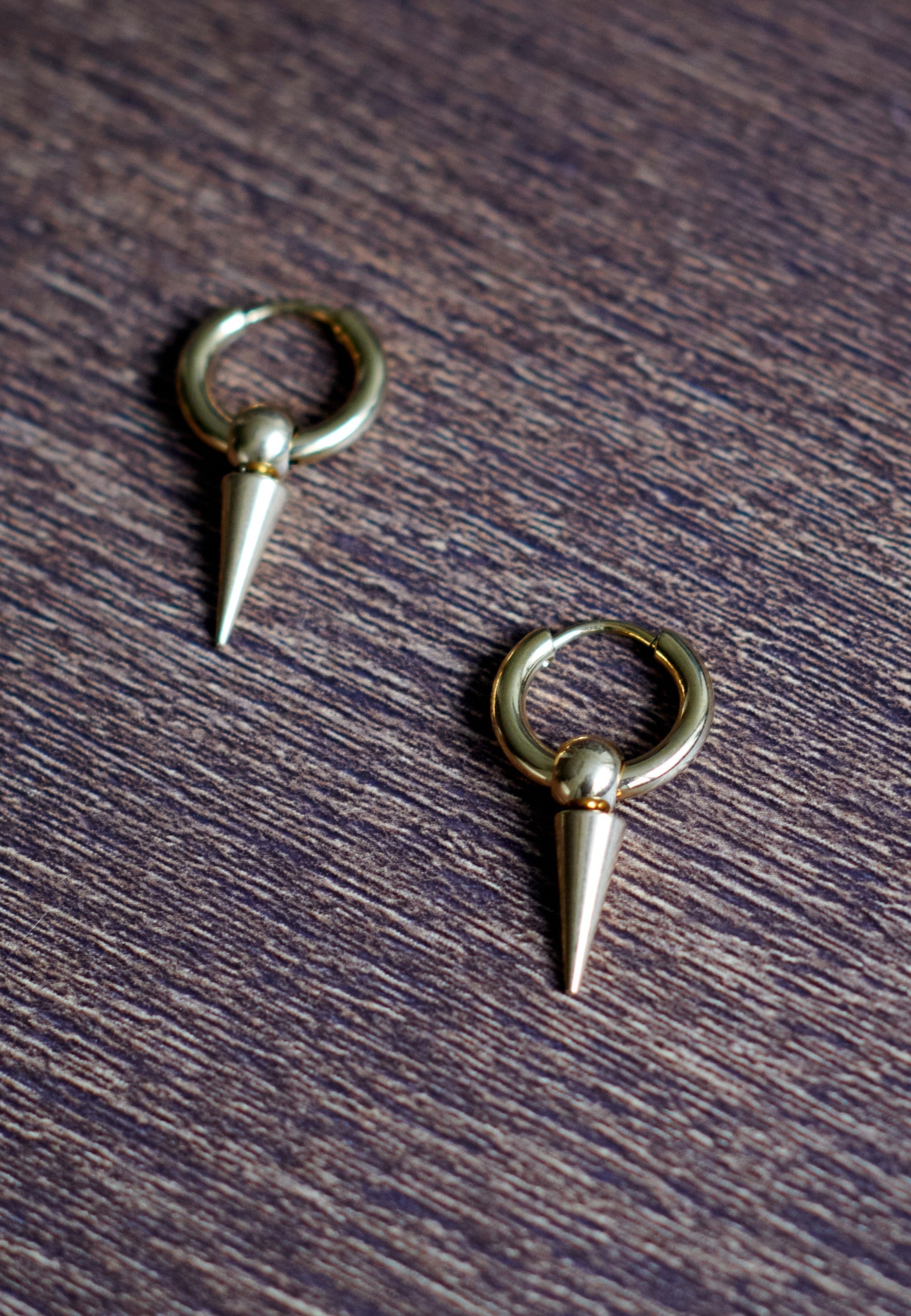 Wildcat - Little Long Spike Gold - Earrings | Neutral-Image