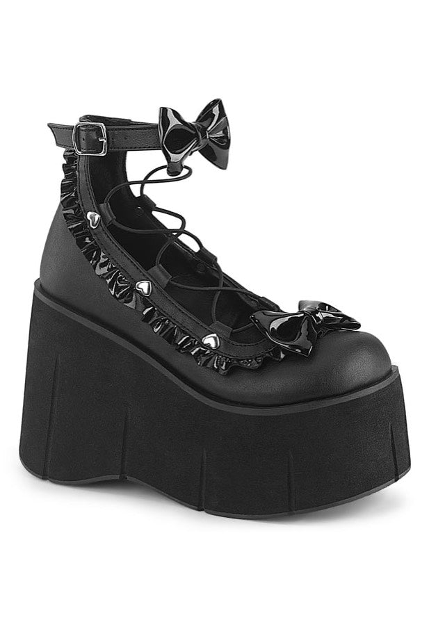 DemoniaCult - Kera 18 Black Vegan Leather - Girl Shoes | Women-Image