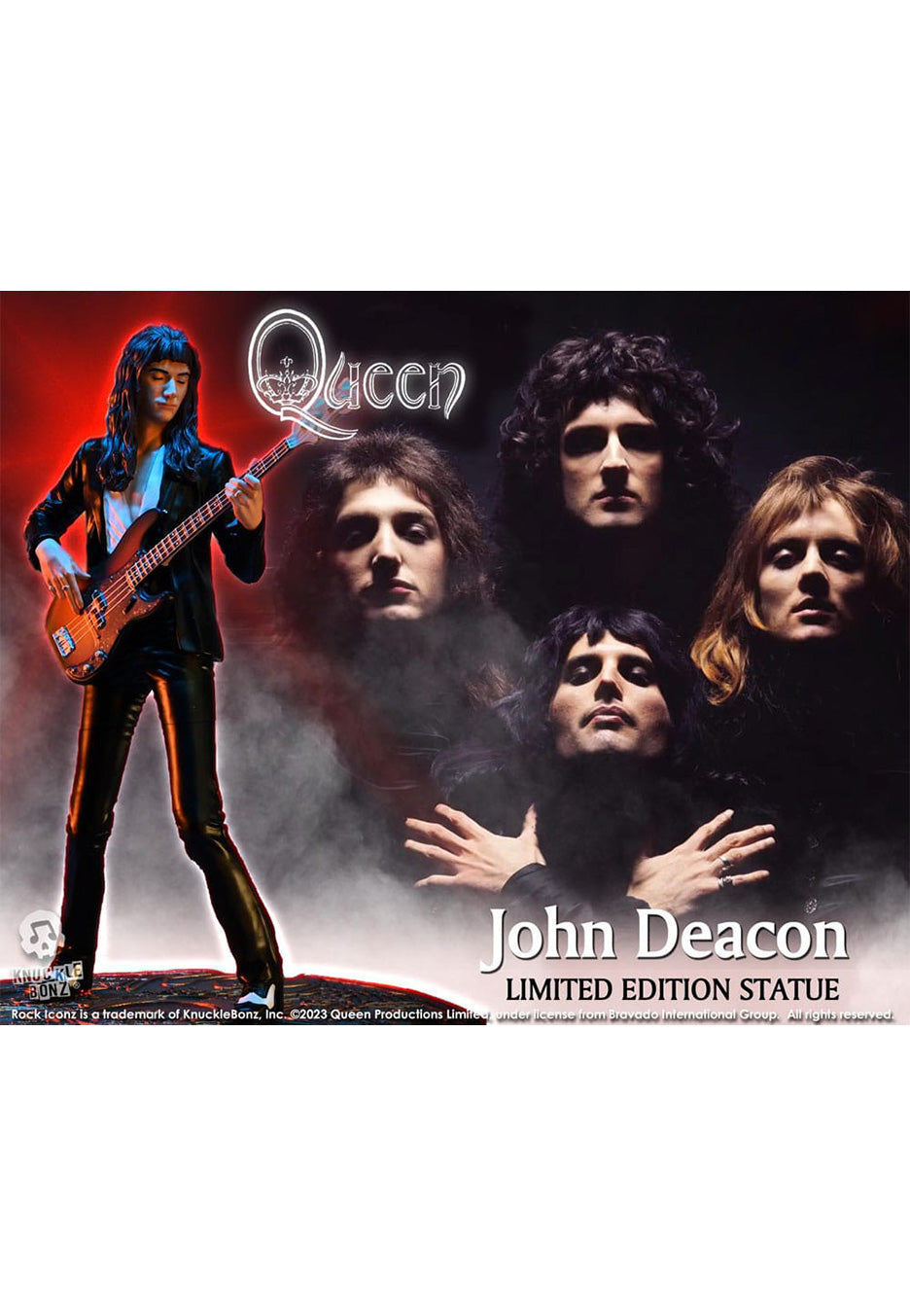 Queen - John Deacon II (Sheer Heart Attack Era) Rock Iconz - Statue | Neutral-Image