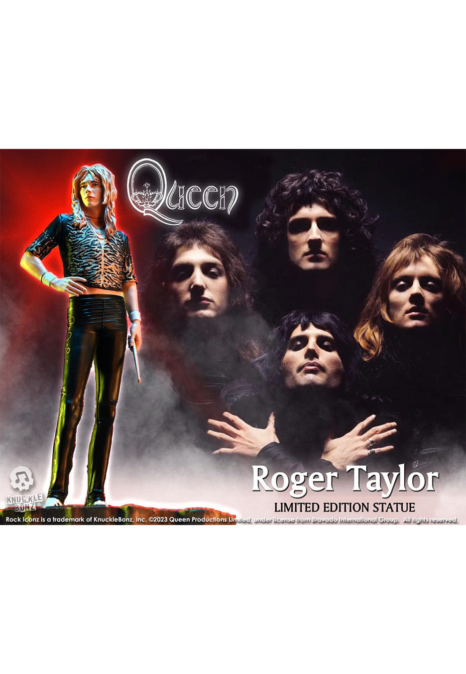 Queen - Roger Taylor II (Sheer Heart Attack Era) Rock Iconz - Statue | Neutral-Image