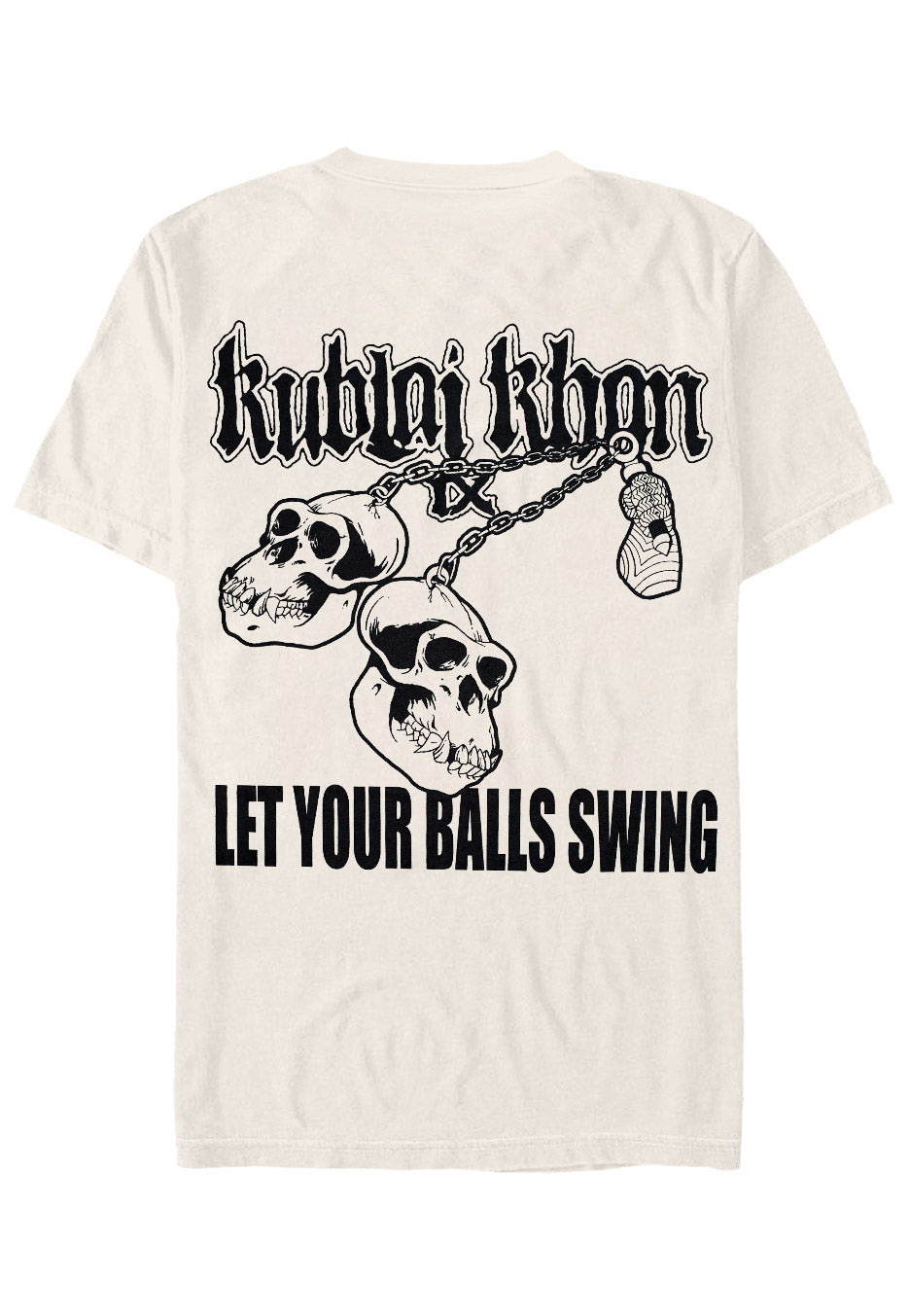 Kublai Khan - Let The Balls Swing Natural - T-Shirt | Neutral-Image