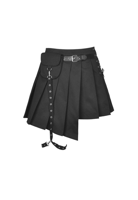 Dark In Love - Punk Rock Locomotive Irreqular Black - Skirt | Women-Image