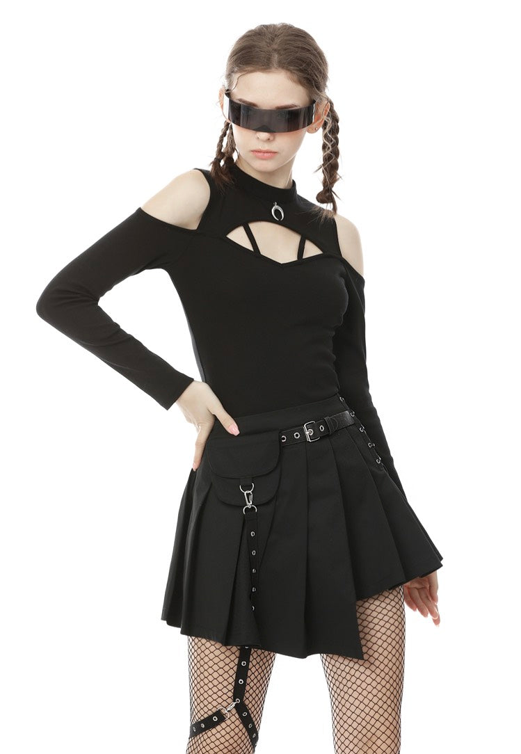 Dark In Love - Punk Rock Locomotive Irreqular Black - Skirt | Women-Image