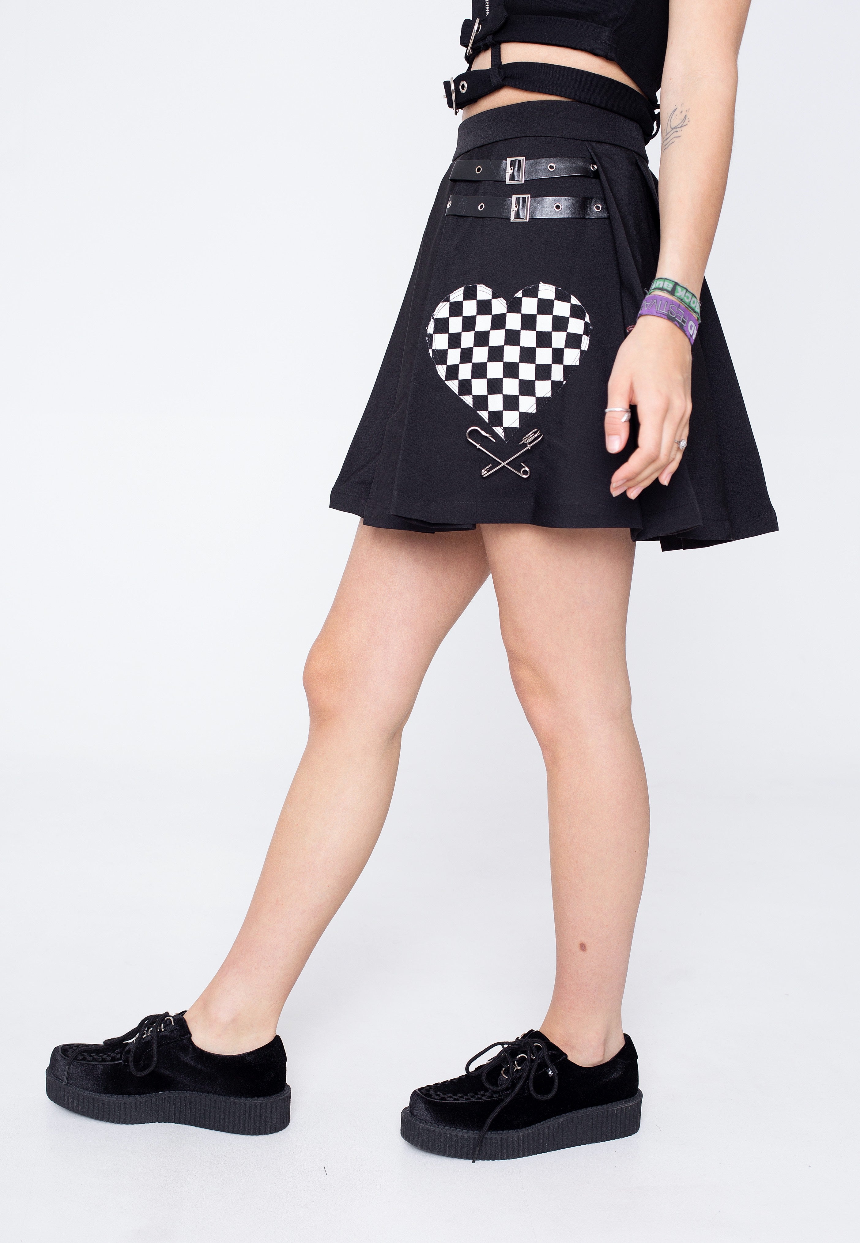 Dark In Love - Punk Heart Black - Skirt | Women-Image