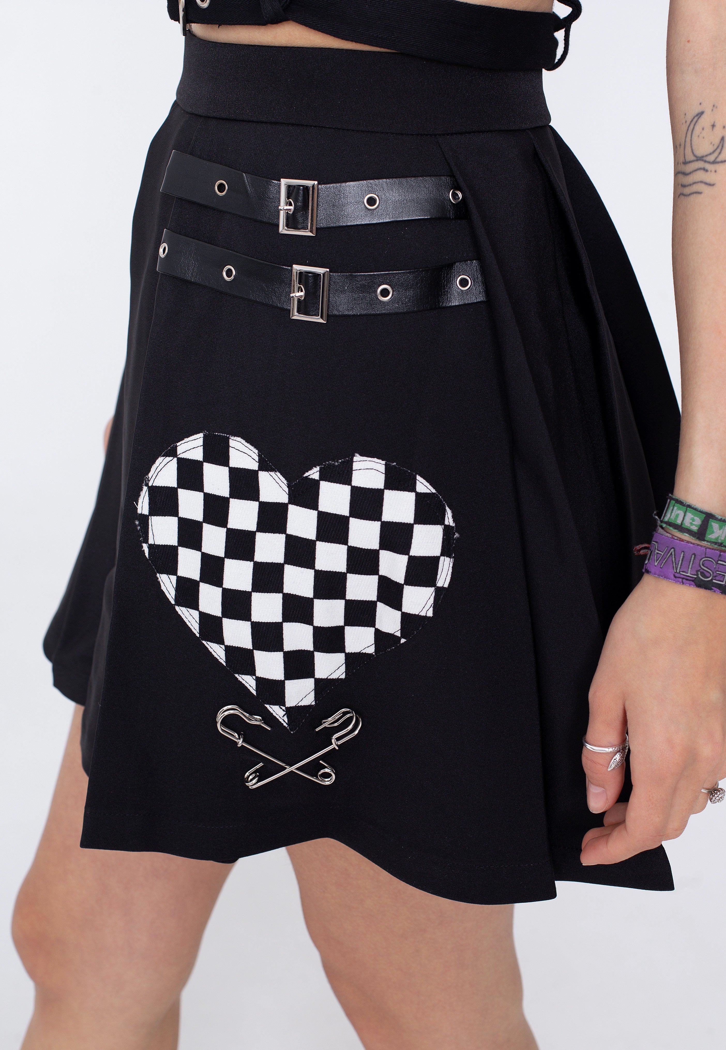 Dark In Love - Punk Heart Black - Skirt | Women-Image