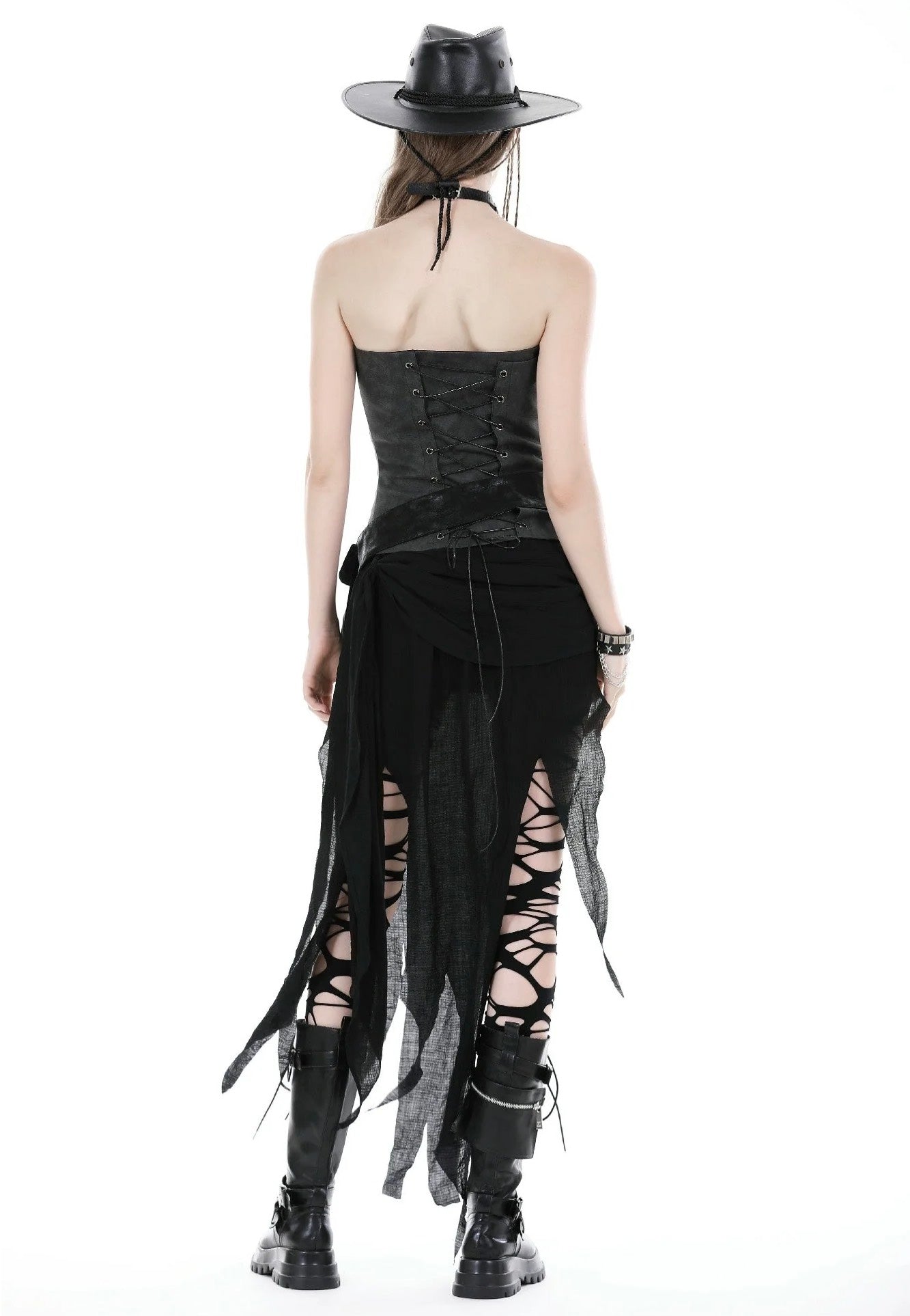 Dark In Love - Punk Decadent Irregular Black - Skirt | Women-Image