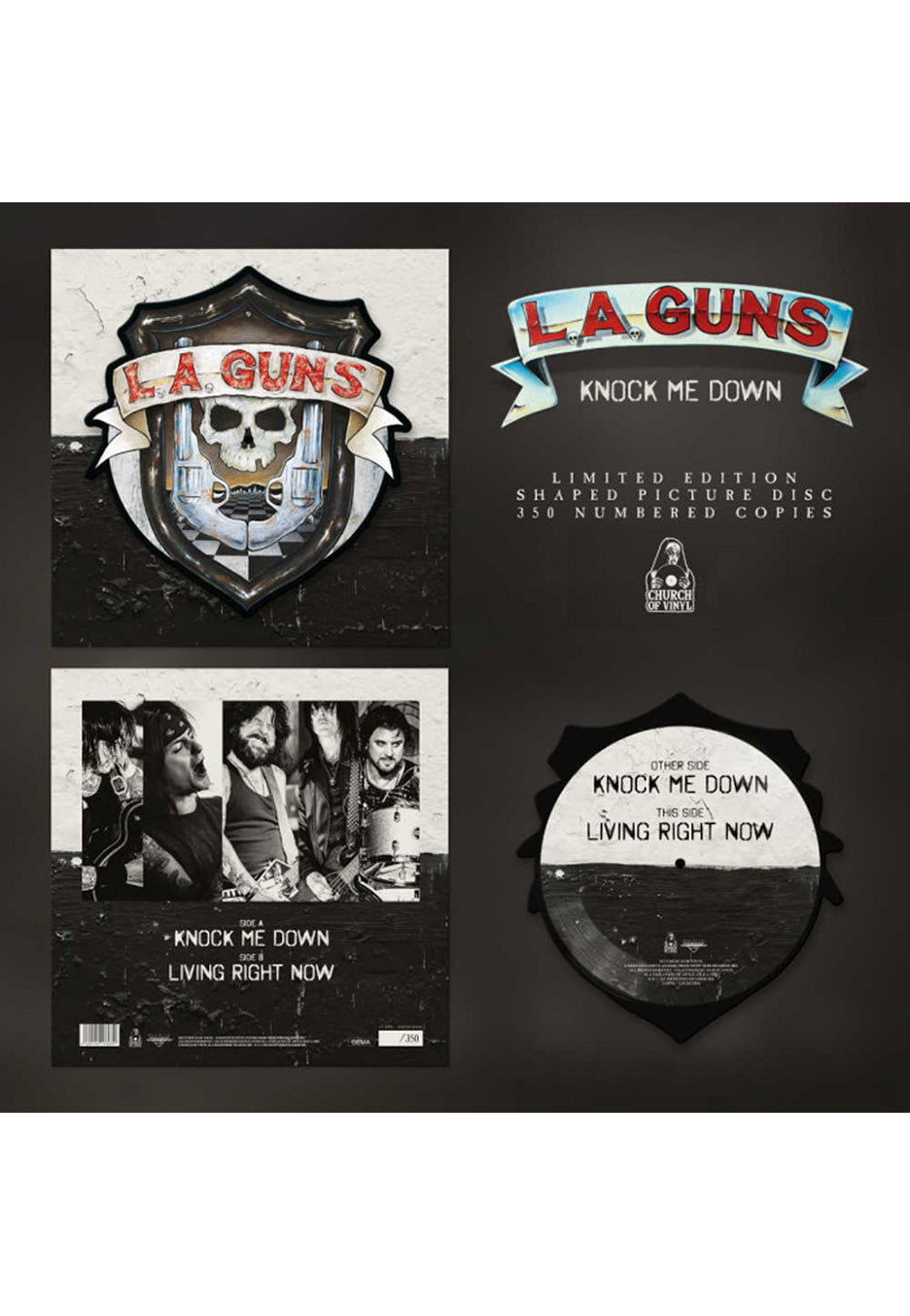 L. A. Guns - Knock Me Down Picture - Colored Mini Vinyl | Neutral-Image