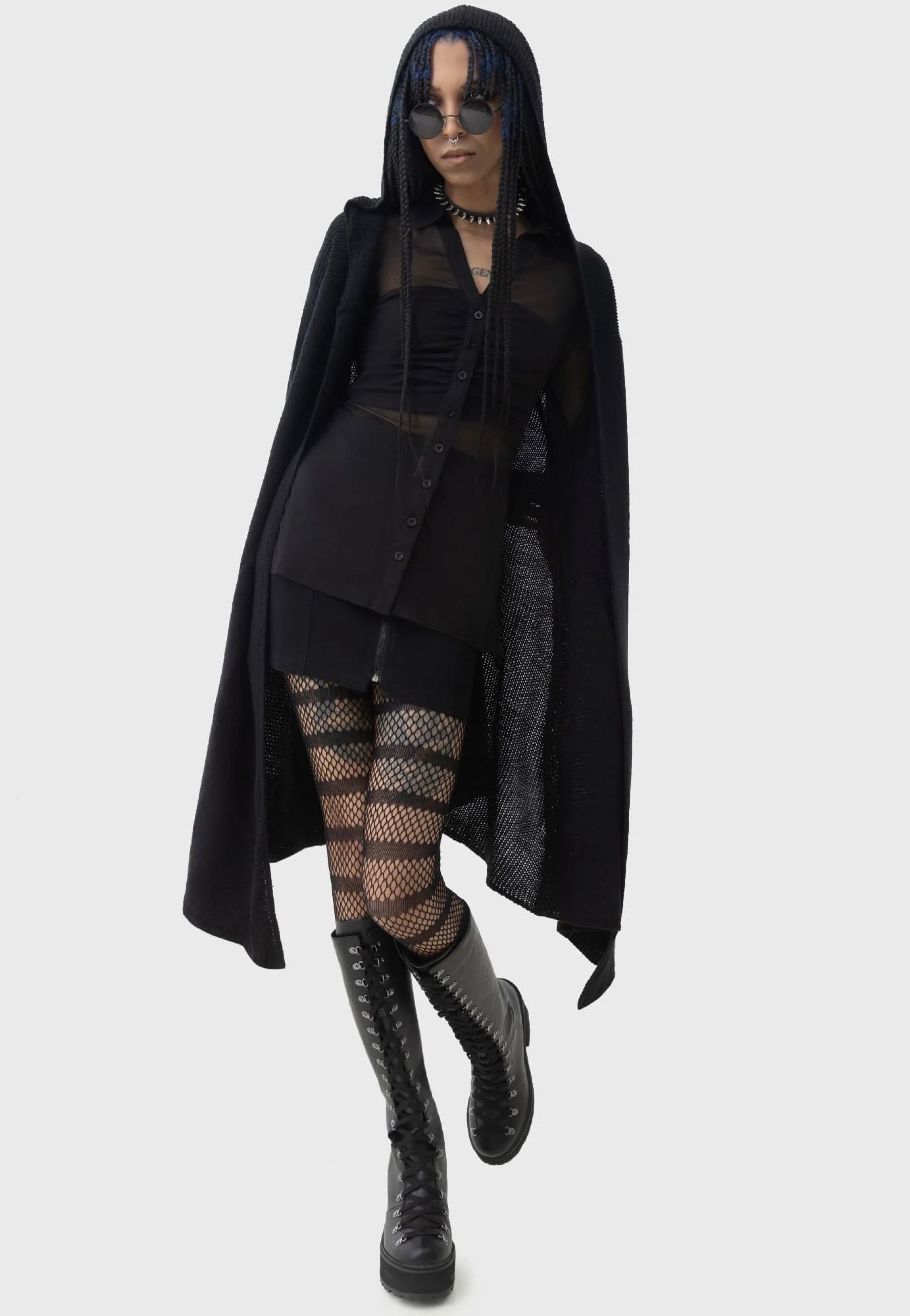 Killstar x Kihilist - Last Quarter Hooded Black - Cardigan | Women-Image