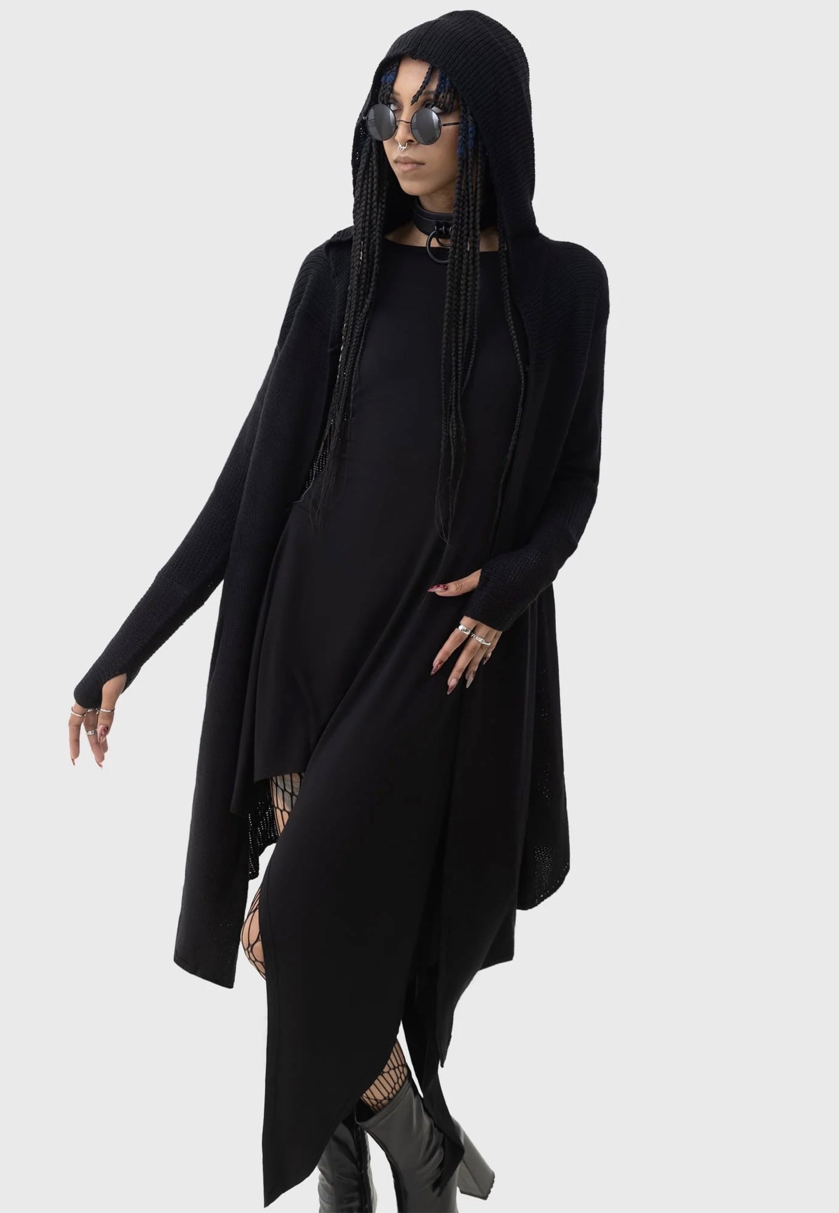 Killstar x Kihilist - Last Quarter Hooded Black - Cardigan | Women-Image