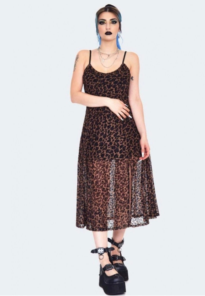 Jawbreaker - Leopard Print Slip Brown - Dress | Women-Image