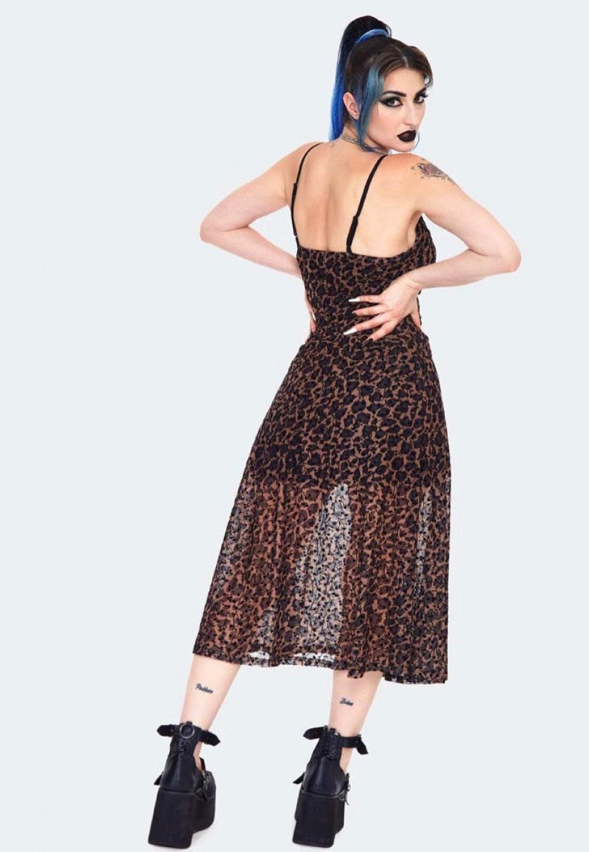 Jawbreaker - Leopard Print Slip Brown - Dress | Women-Image