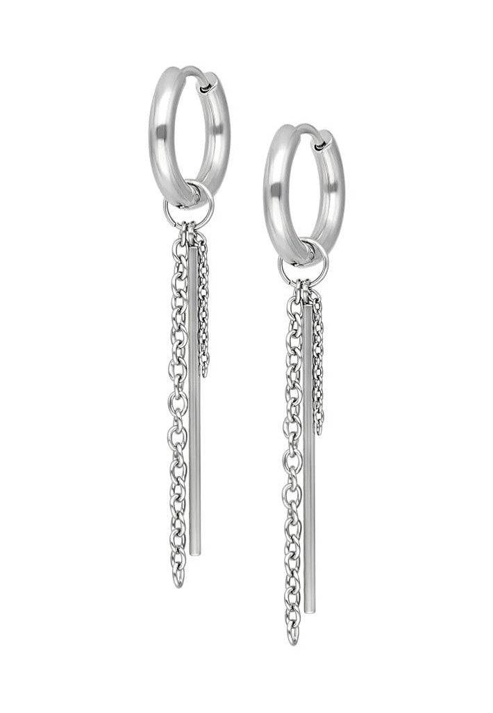 Wildcat - Little Bar Chain Silver - Earrings | Neutral-Image