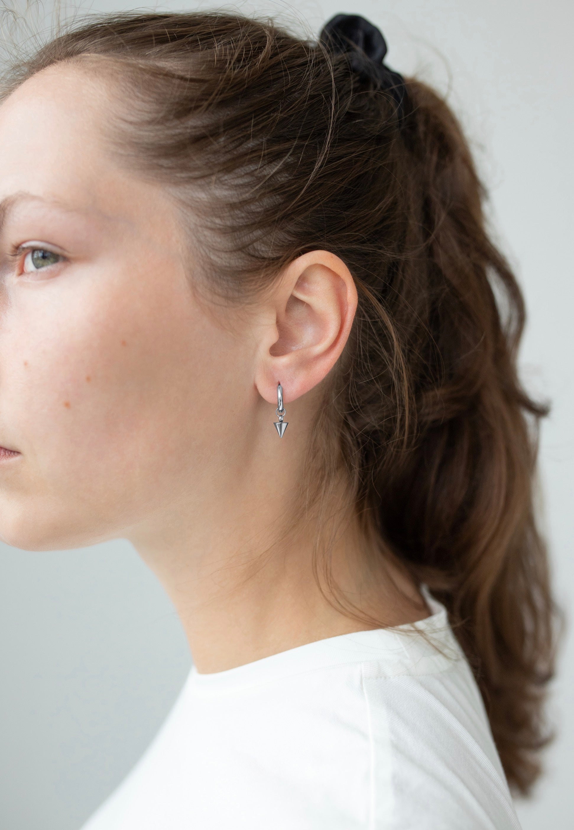 Wildcat - Little Short Spike Silver - Earrings | Neutral-Image