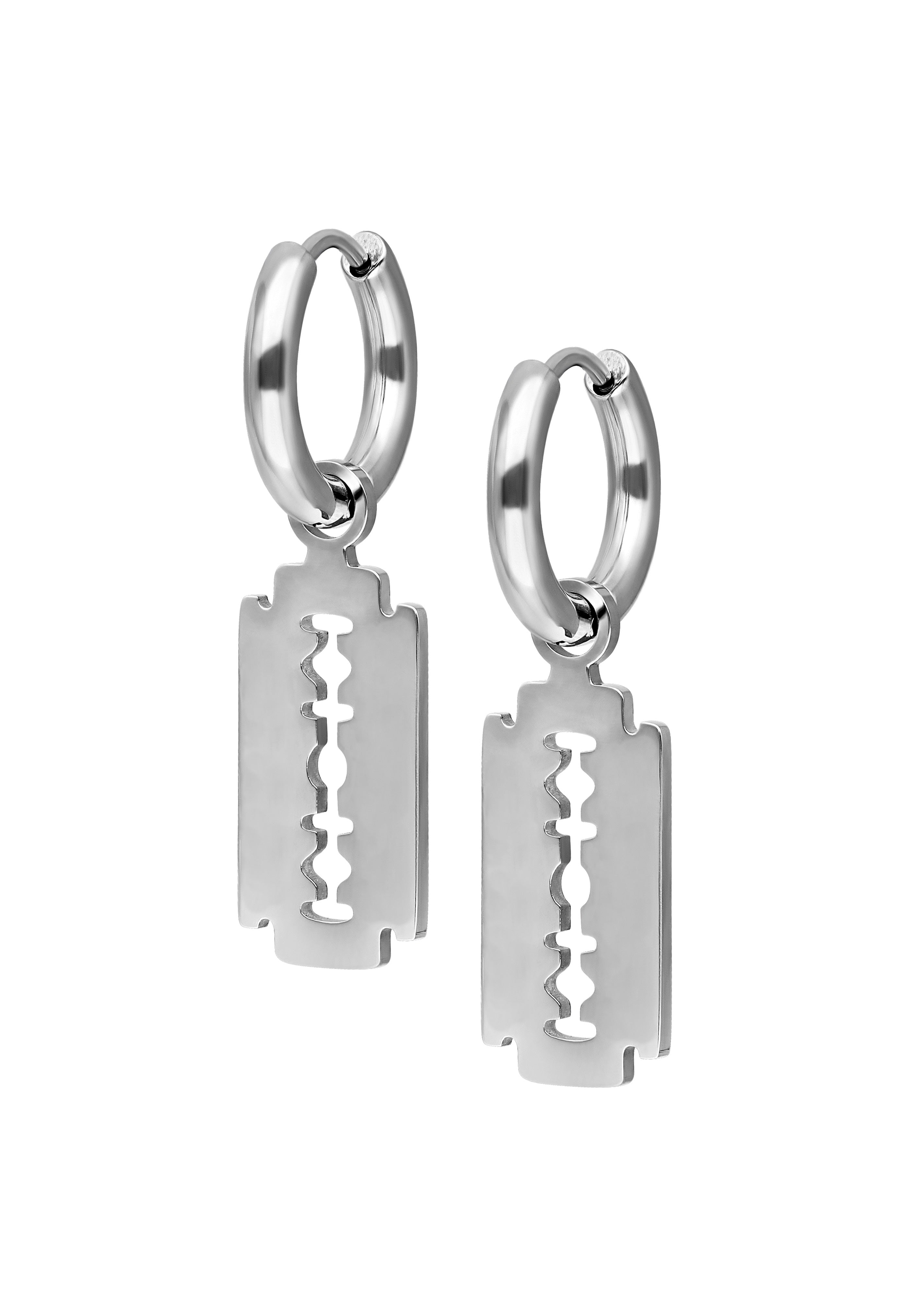 Wildcat - Little Razorblade Hoops (Pair) Silver - Earrings | Neutral-Image