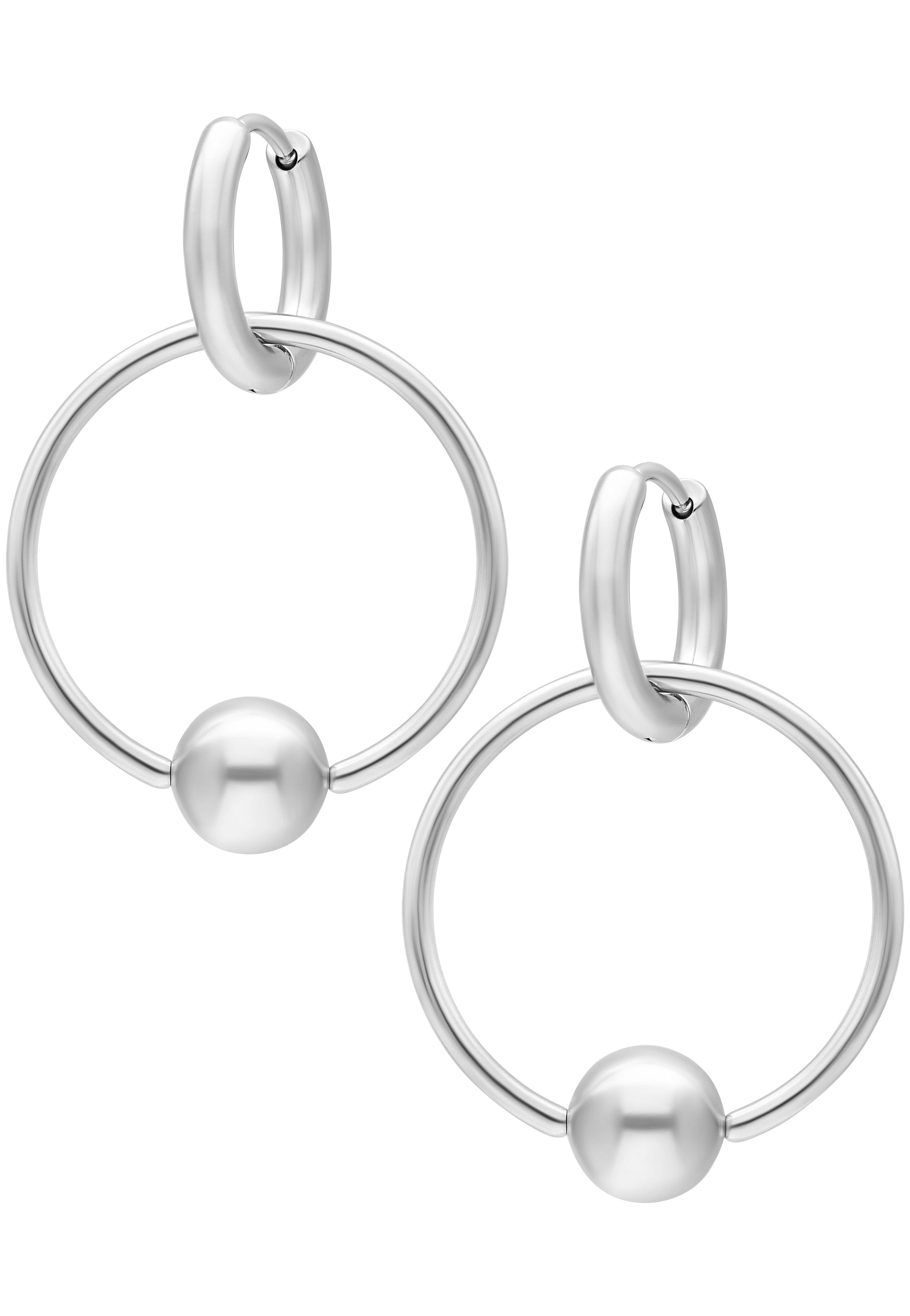 Wildcat - Little Ball Closure Hoops 22mm Silver - Earrings | Neutral-Image