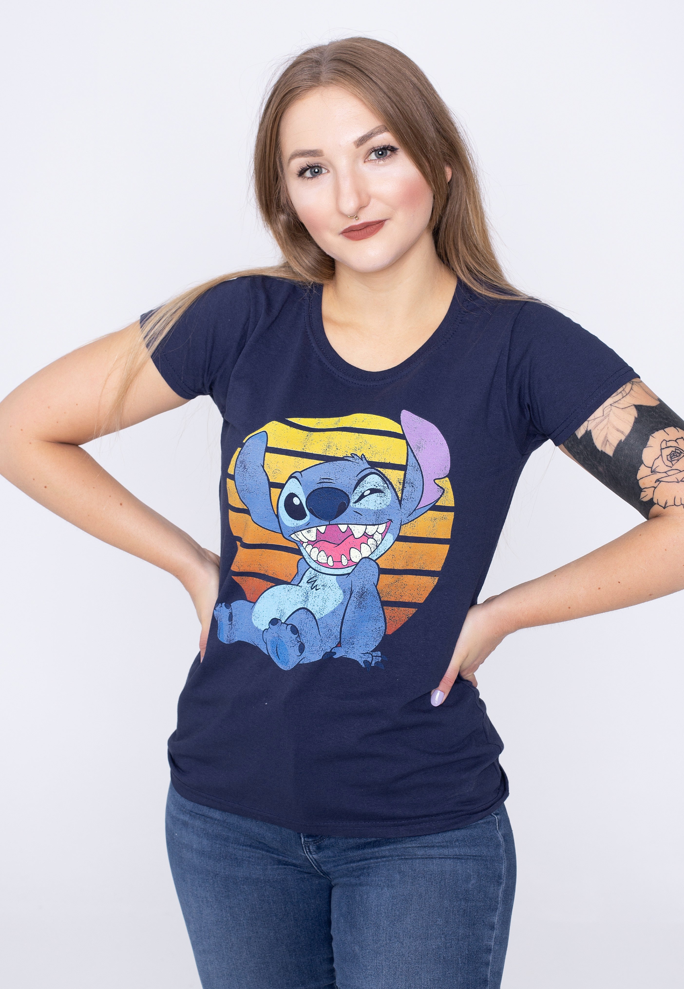 Lilo & Stitch - Bright Stitch Navy - Girly | Women-Image