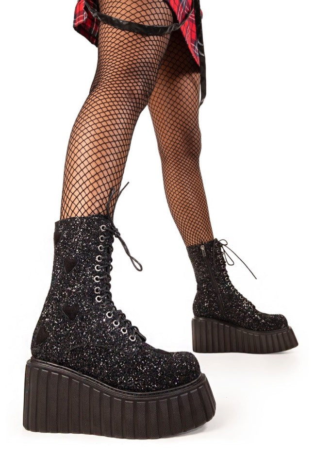 Lamoda - Hand On Heart Black Glitter - Girl Shoes | Women-Image