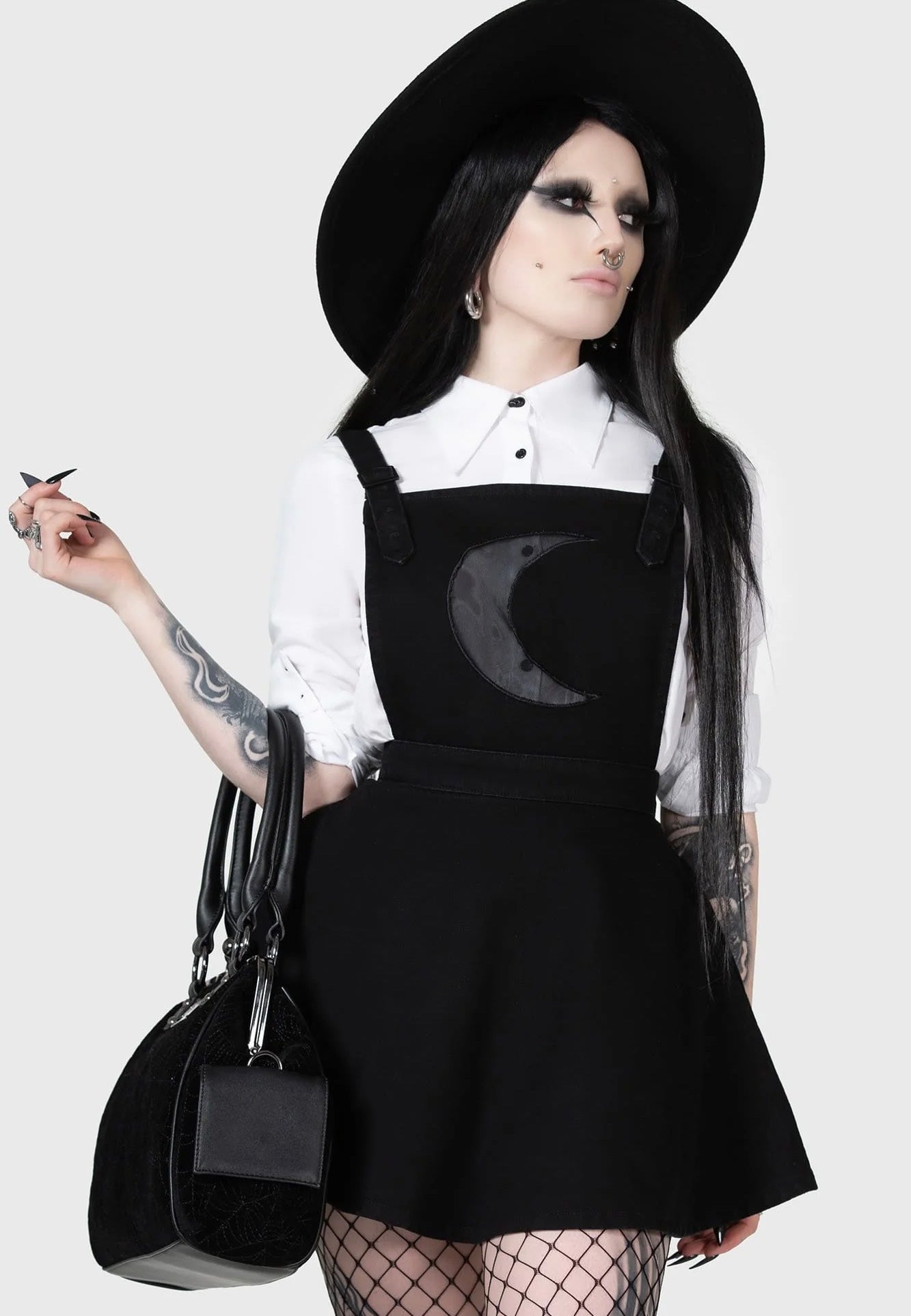 Killstar x Kihilist - Luna Orb Pinafore Black - Dress | Women-Image