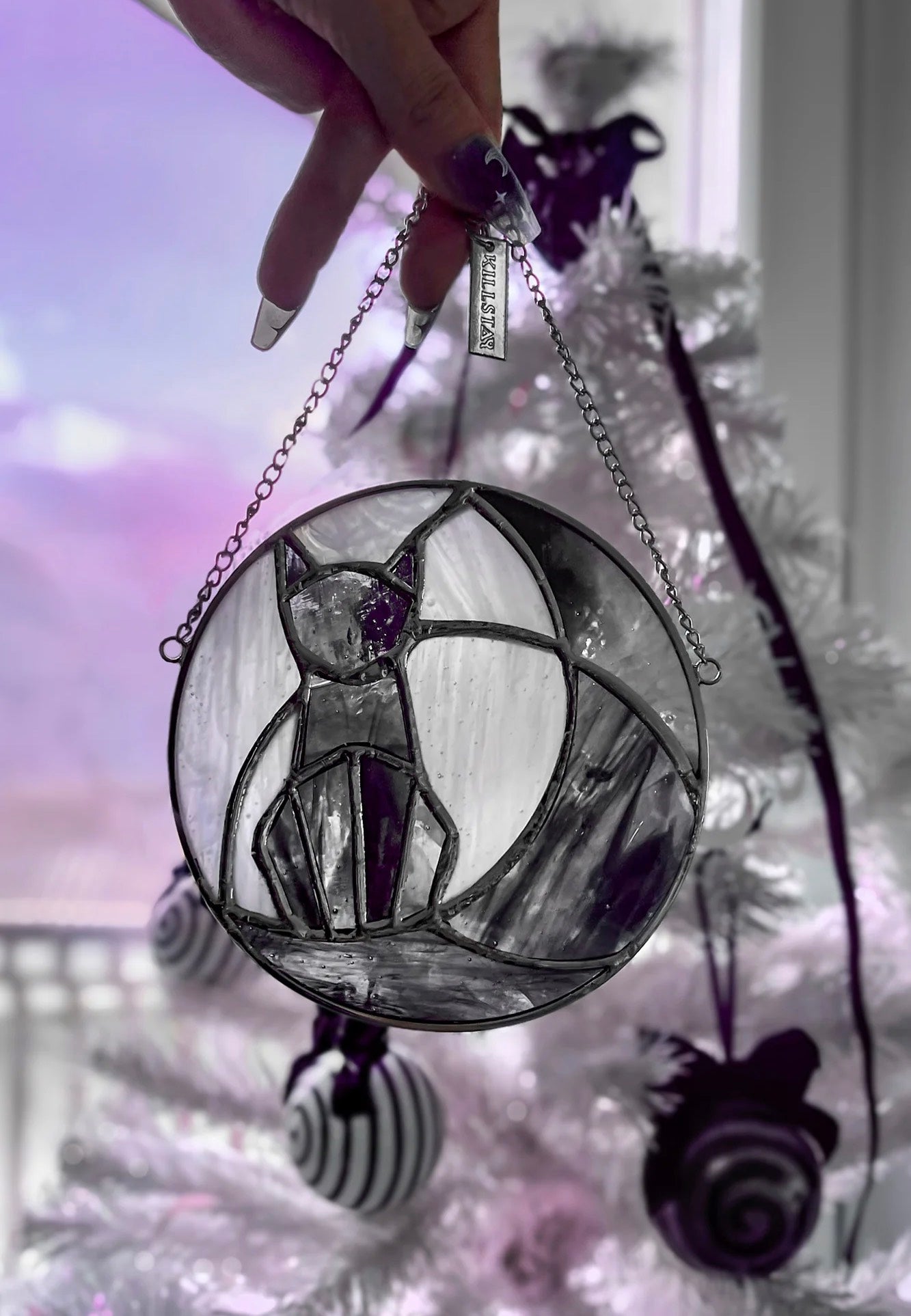 Killstar - Luna Stained Glass Black - Hanging Decoration | Neutral-Image