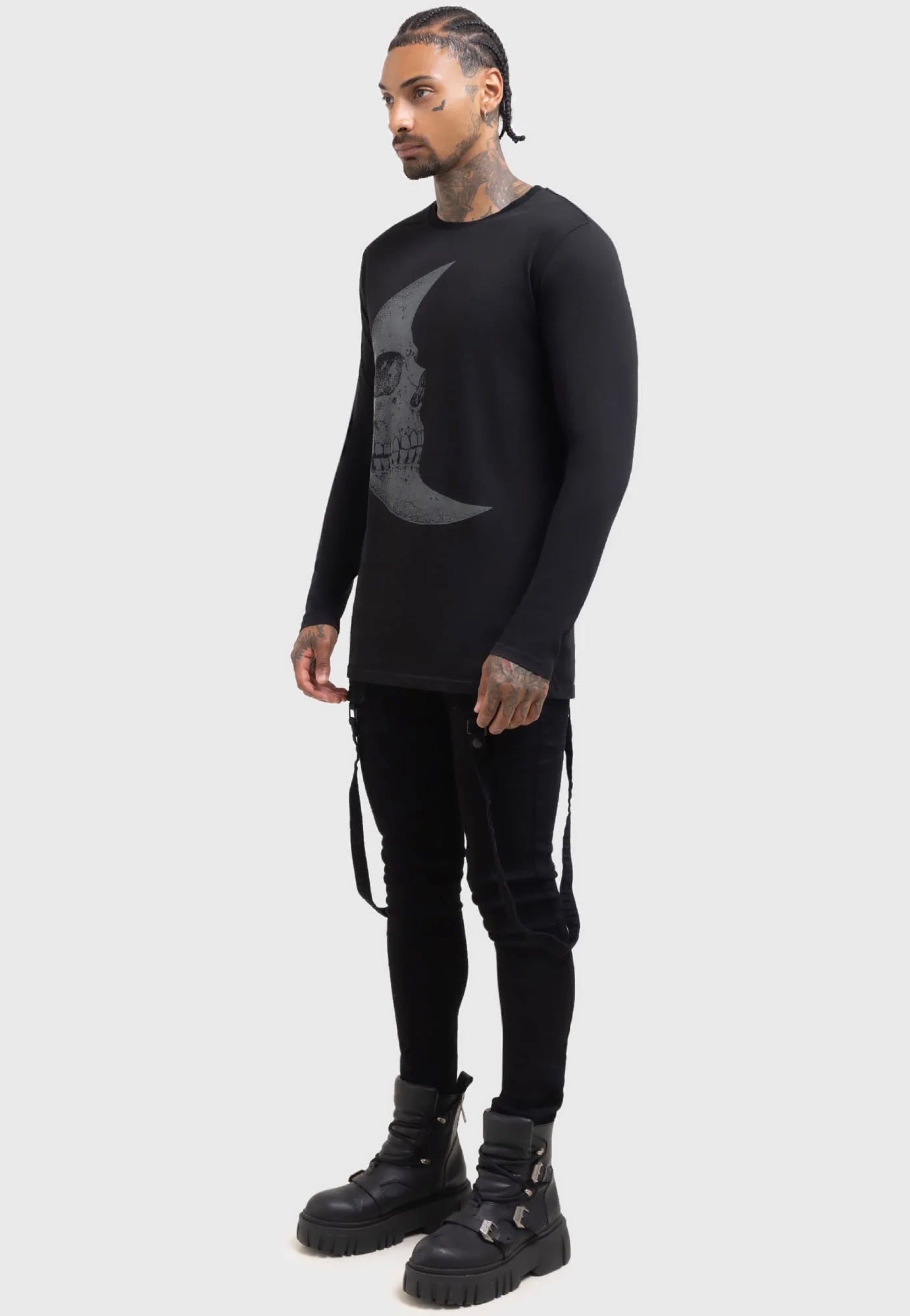 Killstar x Kihilist - Lunar Crescent Black - Longsleeve | Men-Image