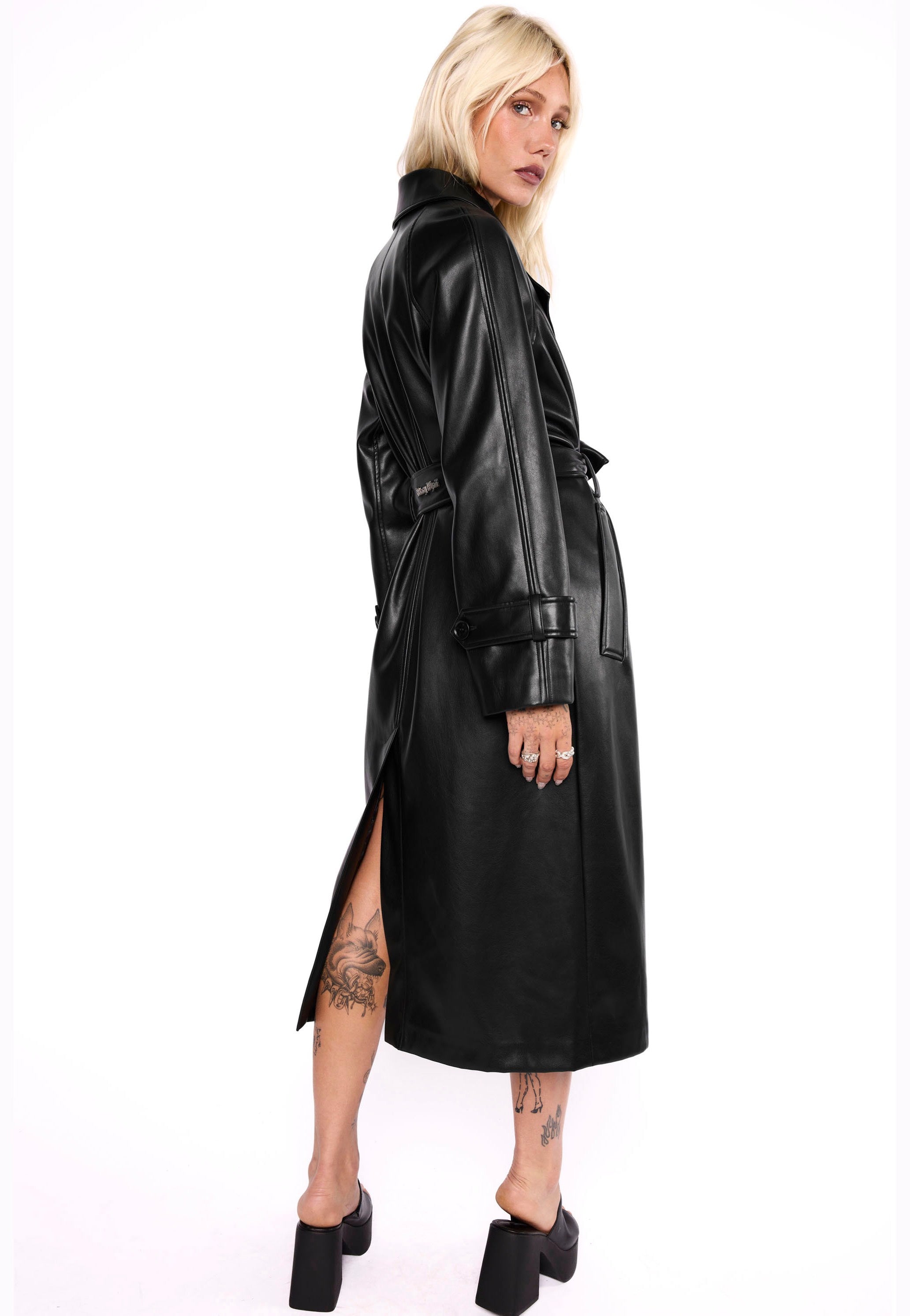 Mary Wyatt - Mara Faux Leather Black - Jacket | Women-Image