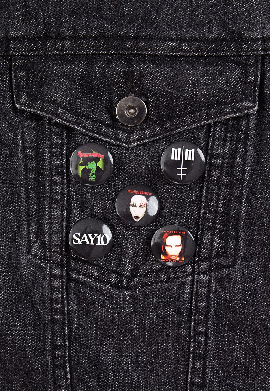 Marilyn Manson - Cross Logo Pack Of 5 - Button | Neutral-Image