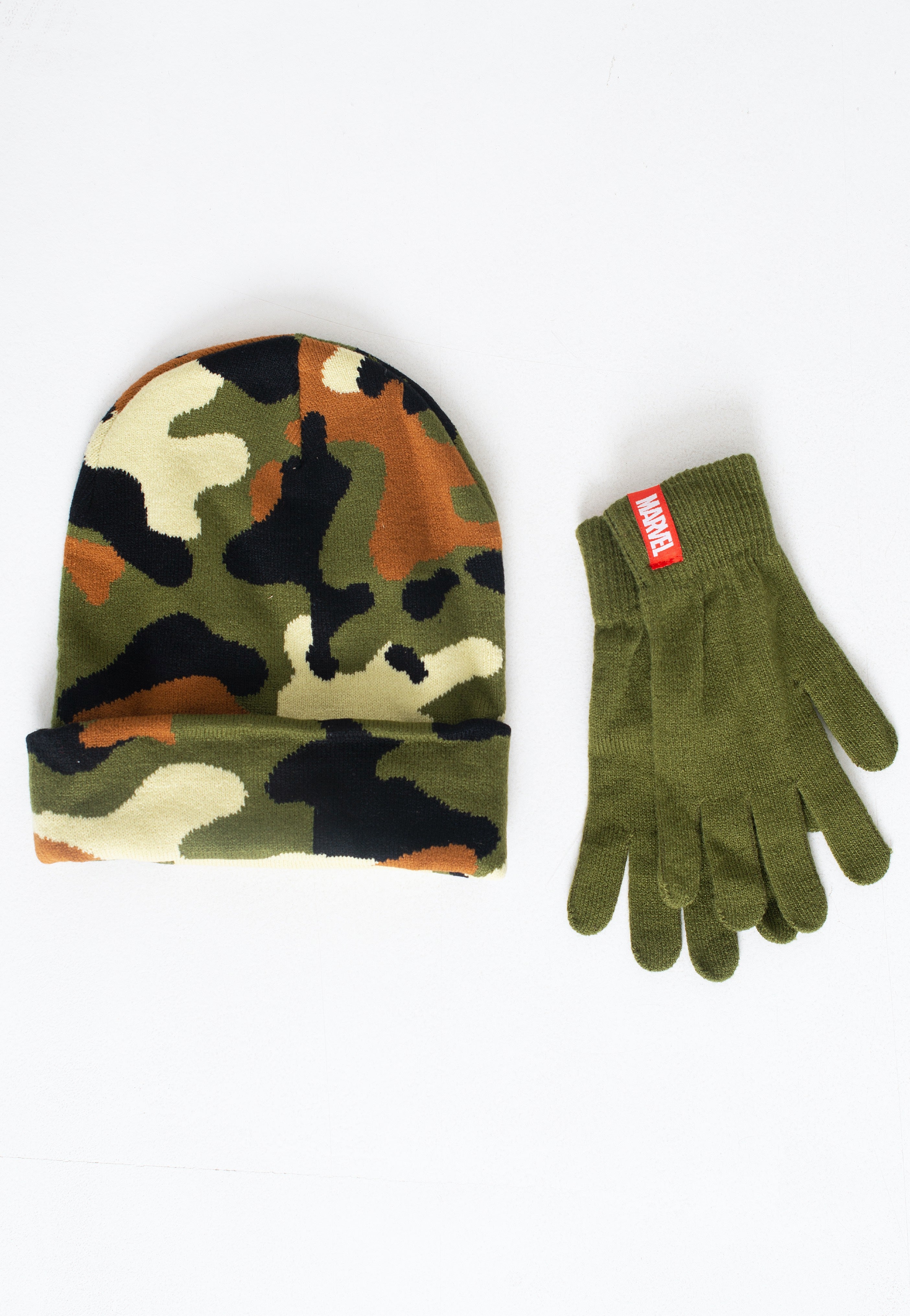 Marvel Comics - Logo Beanie + Gloves - Gift Set | Neutral-Image