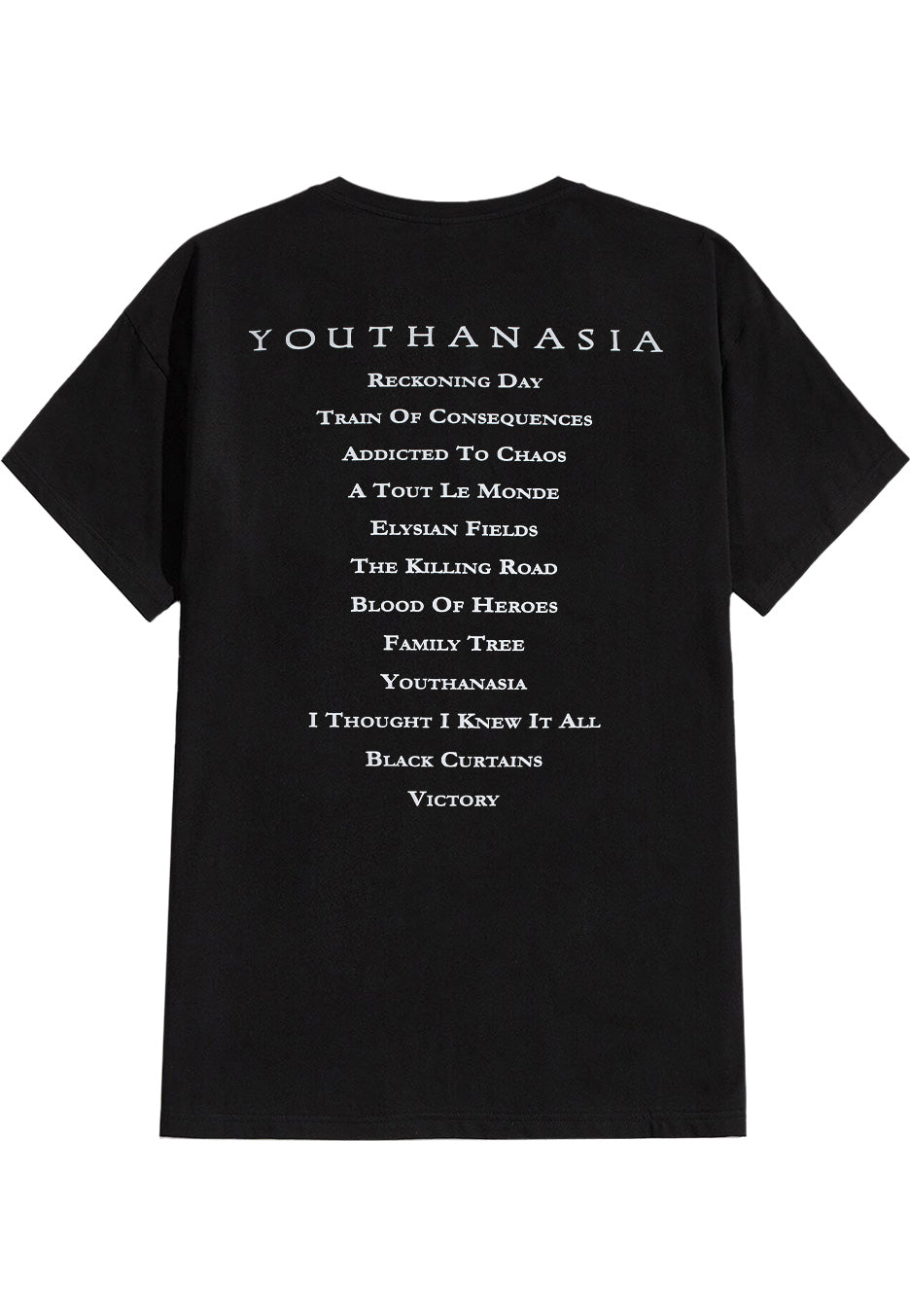 Megadeth - Youthanasia Tracklist - T-Shirt | Neutral-Image