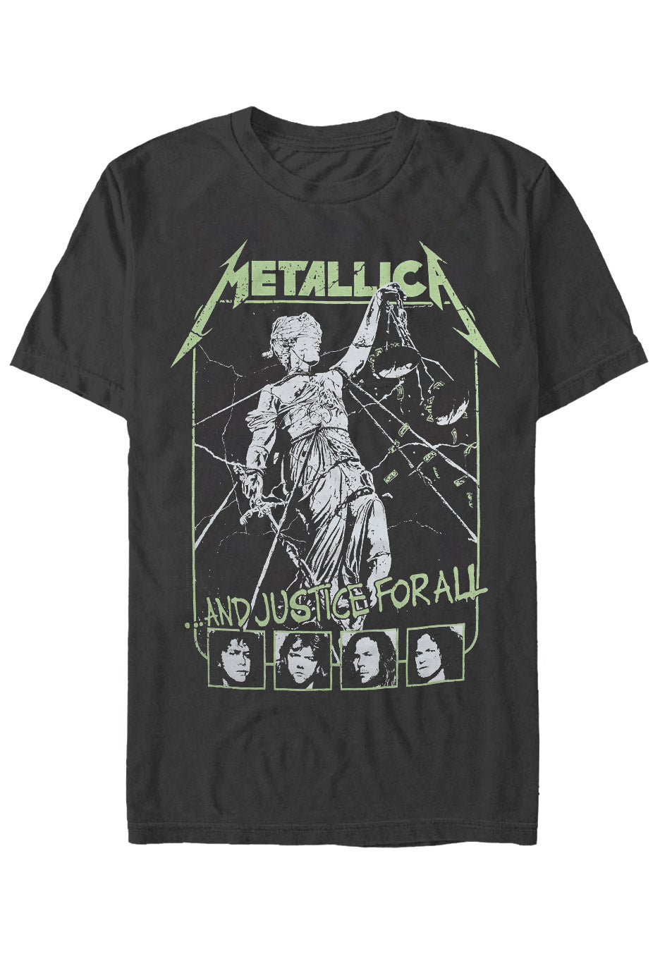 Metallica - Justice Faces Charcoal - T-Shirt | Neutral-Image