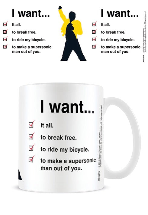 Queen - I Want Checklist - Mug | Neutral-Image