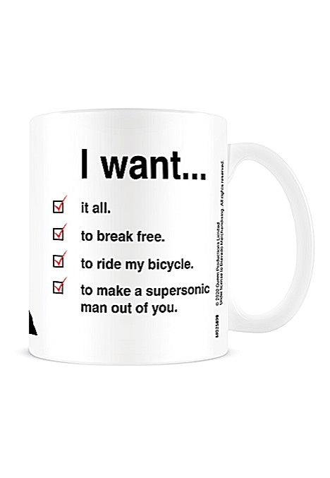 Queen - I Want Checklist - Mug | Neutral-Image