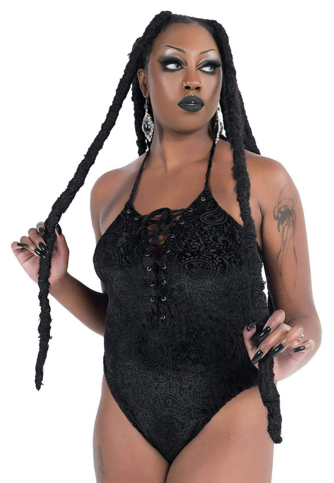 Killstar - Midnyte Velvet Black - Body | Women-Image