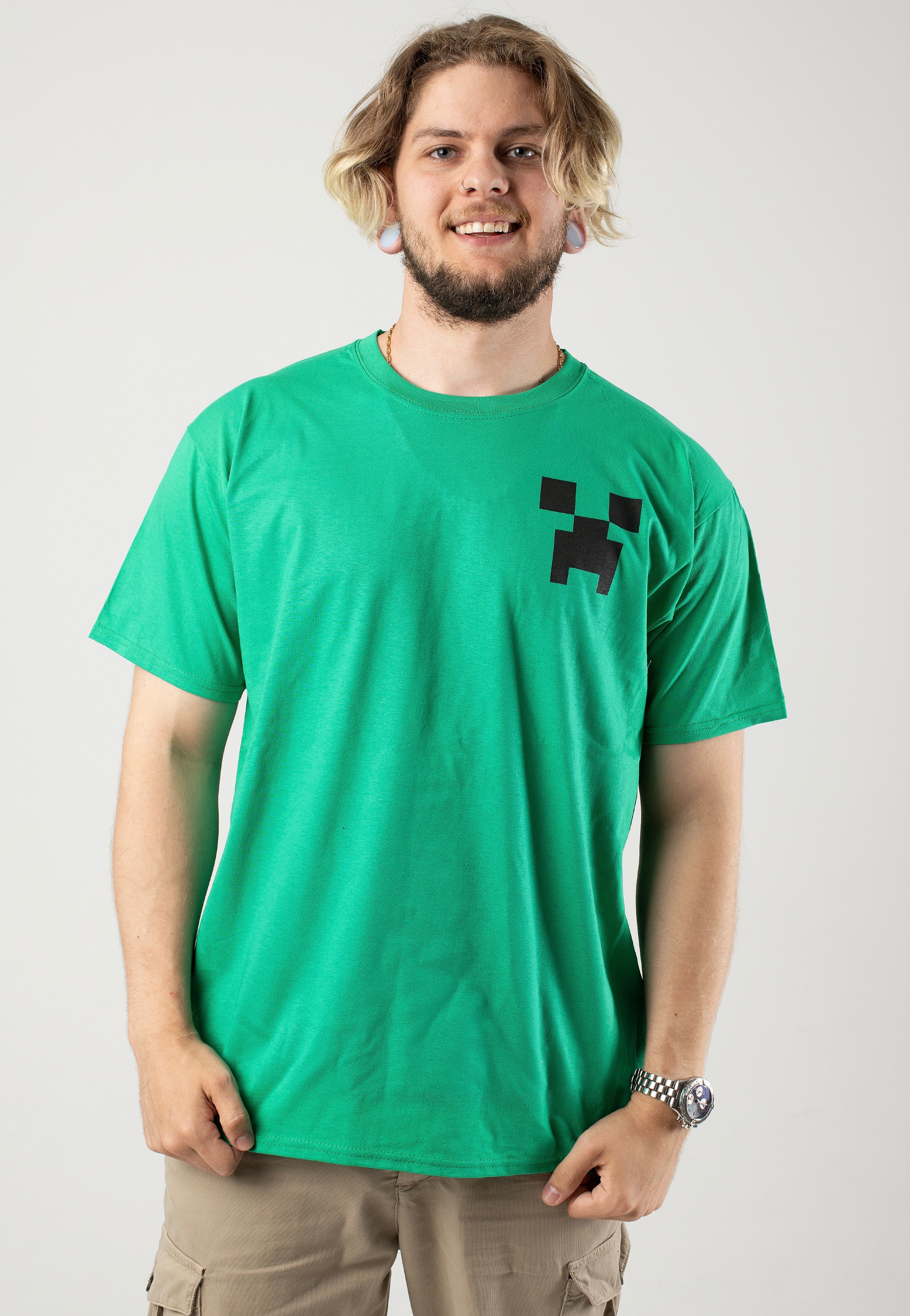 Minecraft - Creeper Pocket Kelly Green - T-Shirt | Men-Image