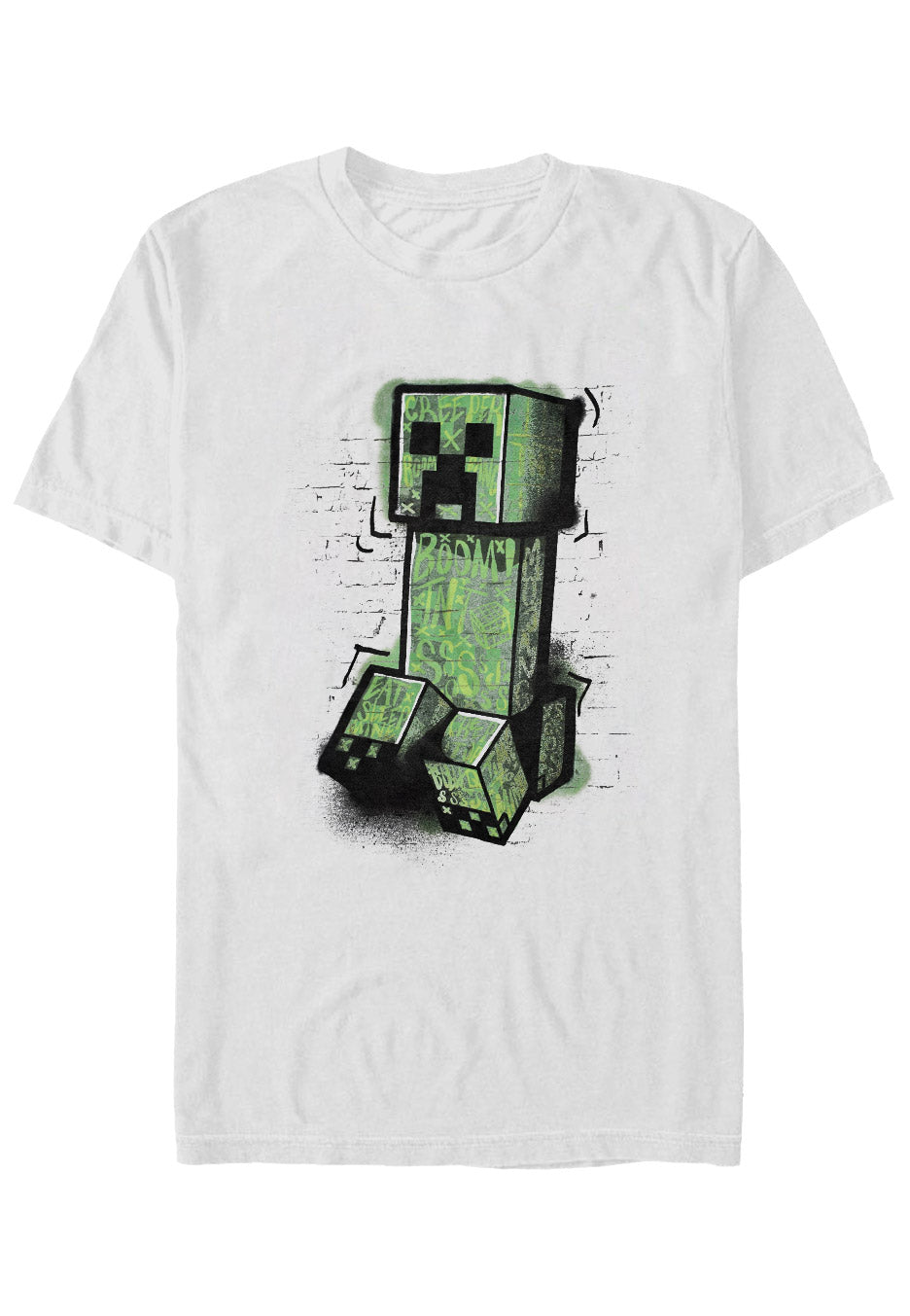 Minecraft - Graffiti Creeper Heather Grey - T-Shirt | Neutral-Image