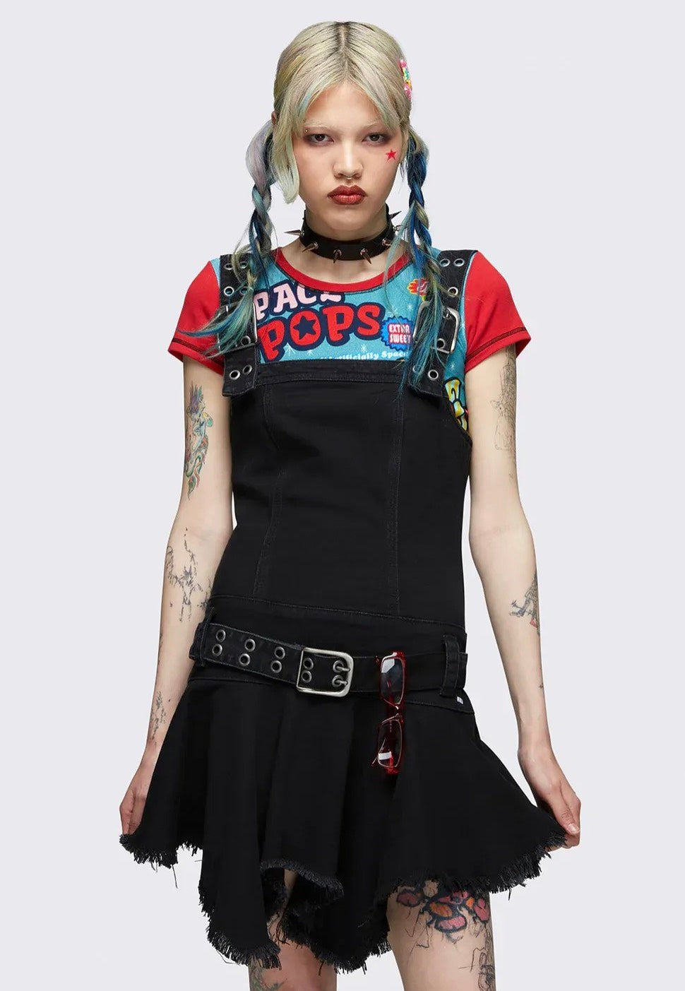 Minga London - Claire Black Denim - Dress | Women-Image