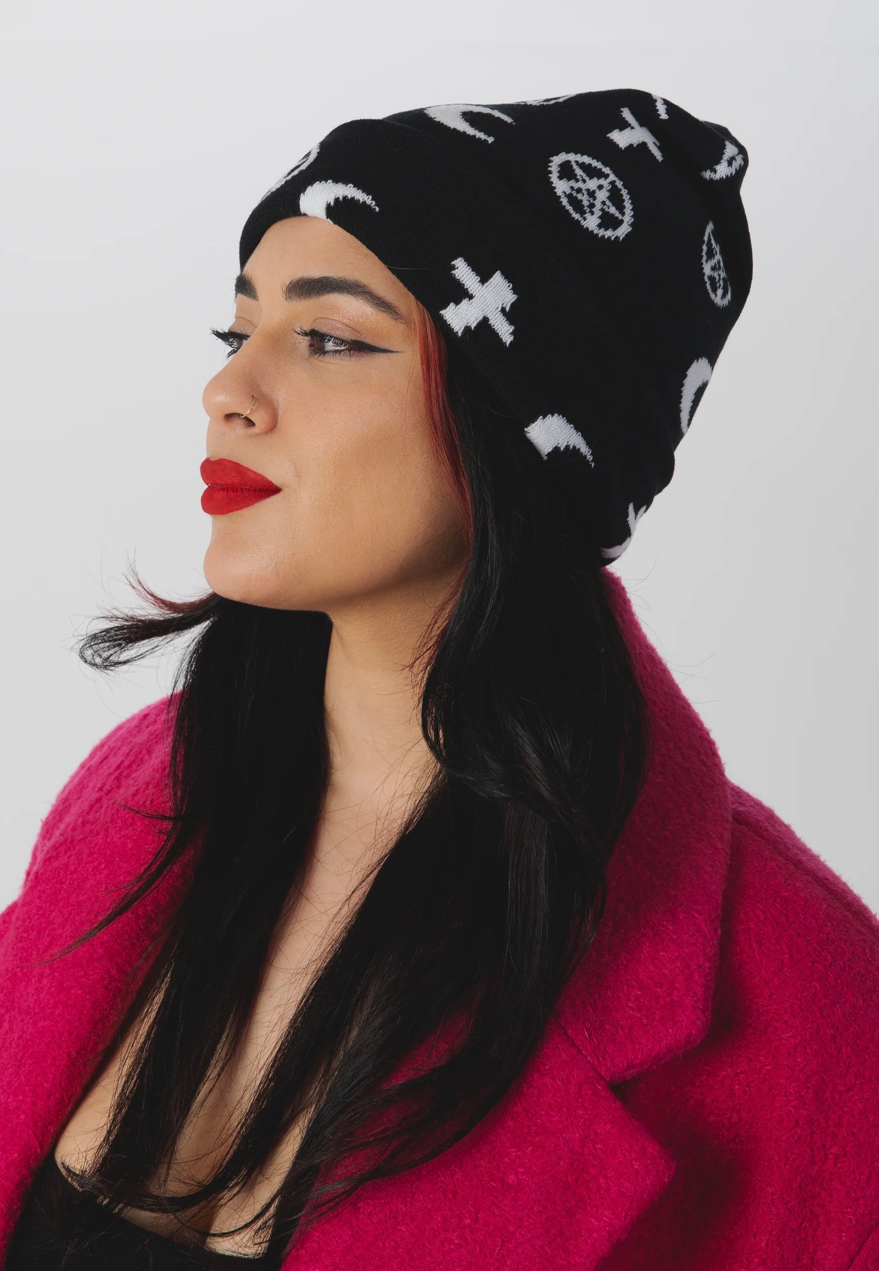 Pamela Mann - Stars & Moon Repeat Black - Beanie | Neutral-Image