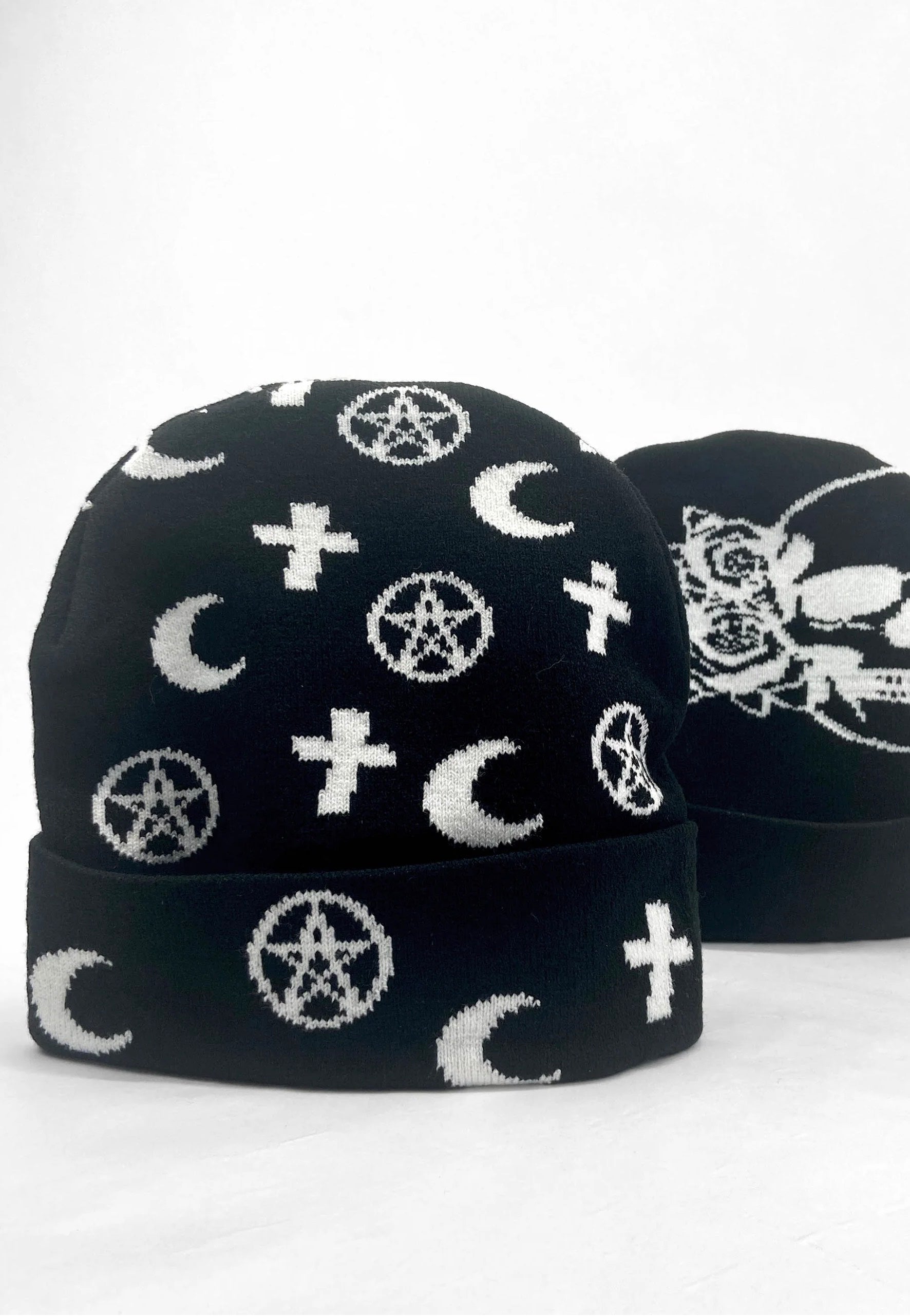 Pamela Mann - Stars & Moon Repeat Black - Beanie | Neutral-Image