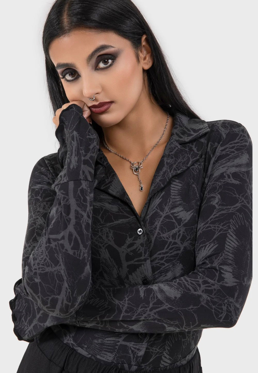 Killstar - Morgause Black/Grey - Body | Women-Image