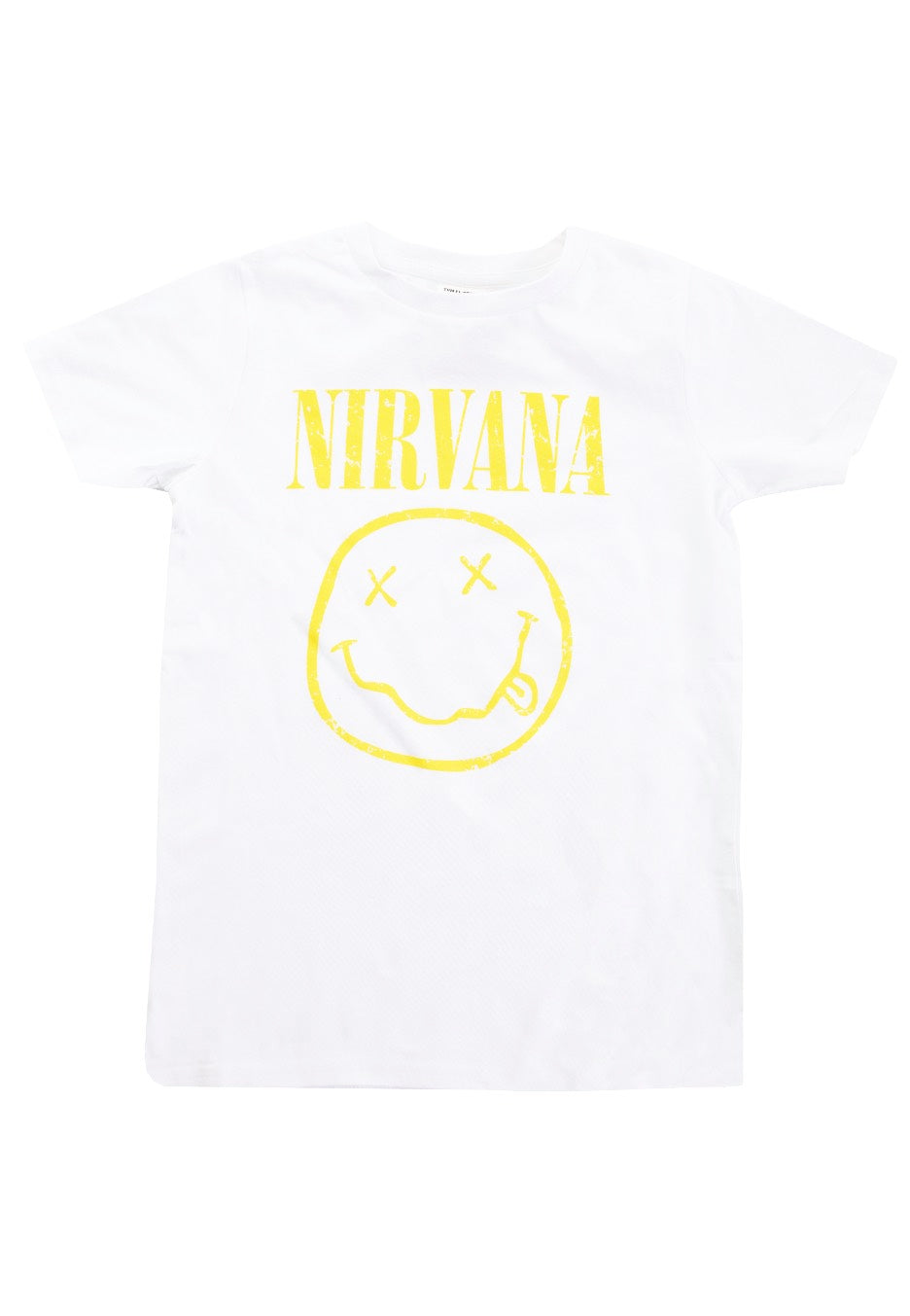 Nirvana - Yellow Happy Face Kids White - T-Shirt | Neutral-Image