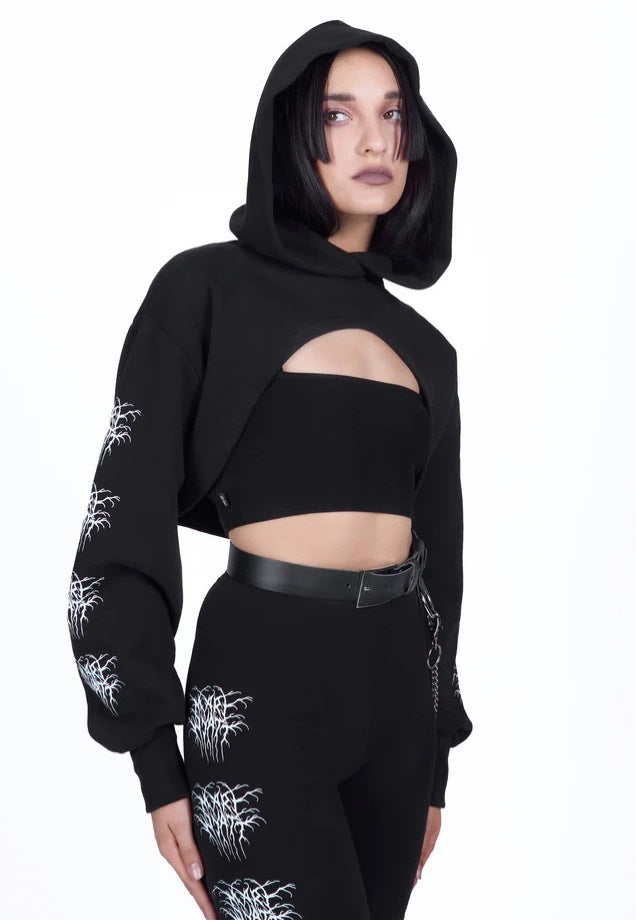 Mary Wyatt - Relict Super Cropped Black - Hoodie | Women-Image