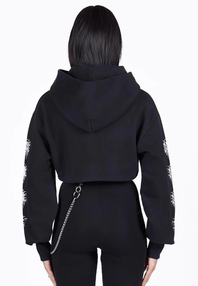 Mary Wyatt - Relict Super Cropped Black - Hoodie | Women-Image