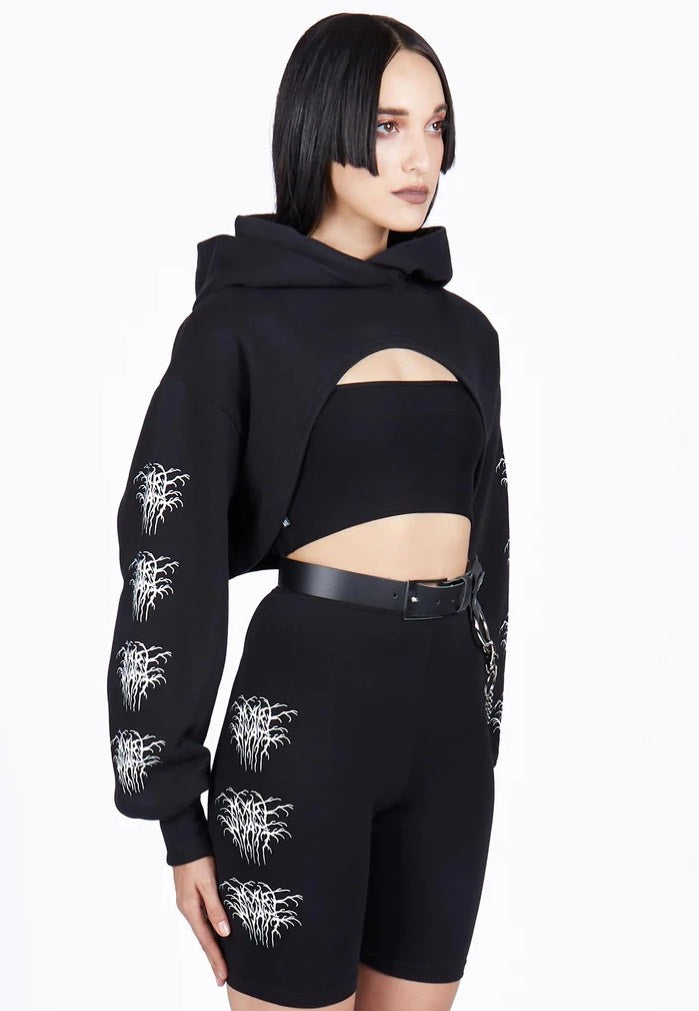 Mary Wyatt - Relict Super Cropped Black - Hoodie | Women-Image