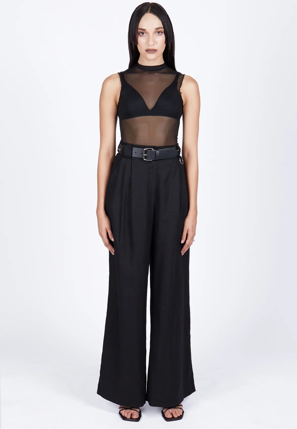 Mary Wyatt - Nancy Mesh Black - Top | Women-Image