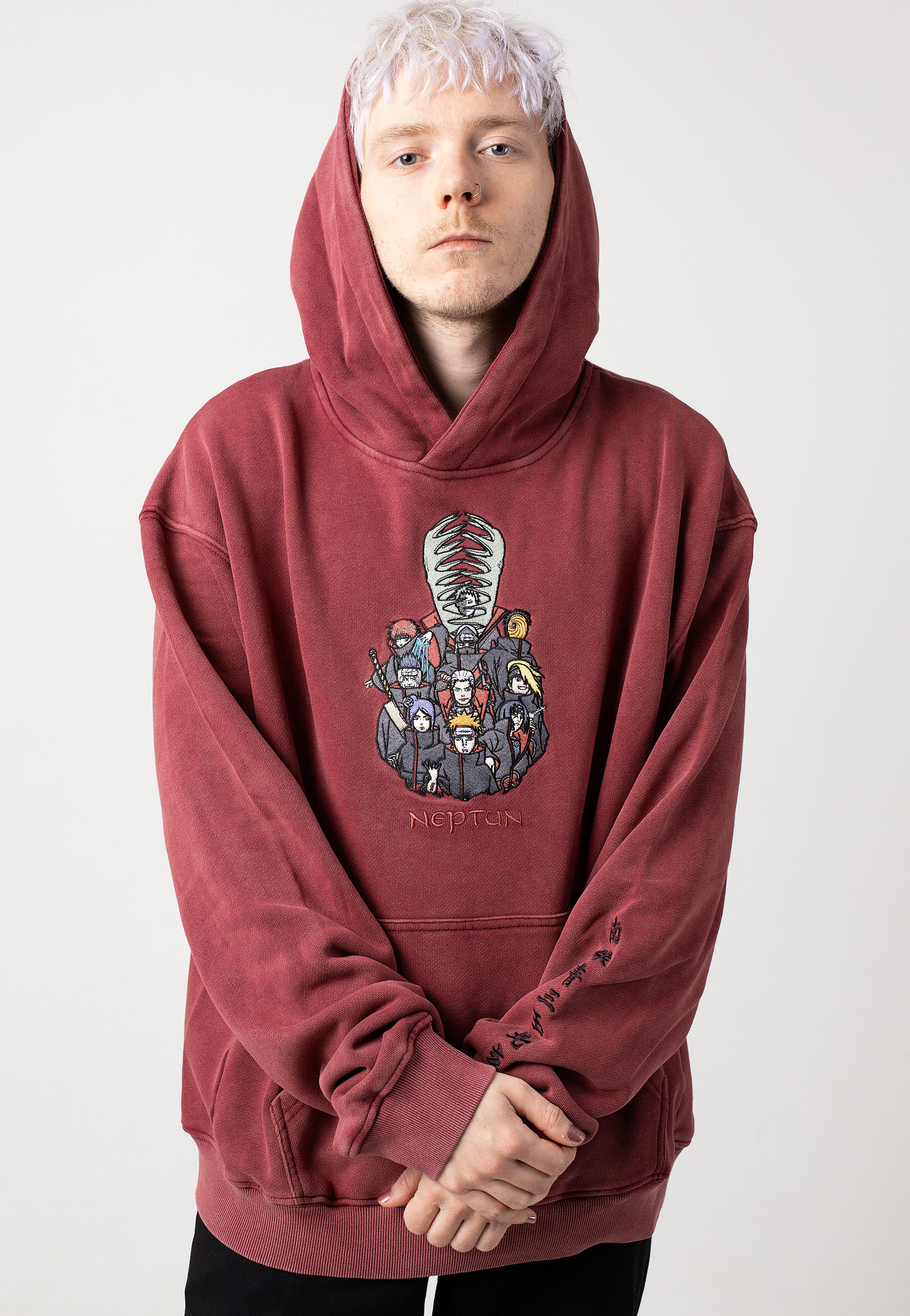 Neptun x Naruto - Akatsuki Red - Hoodie | Men-Image