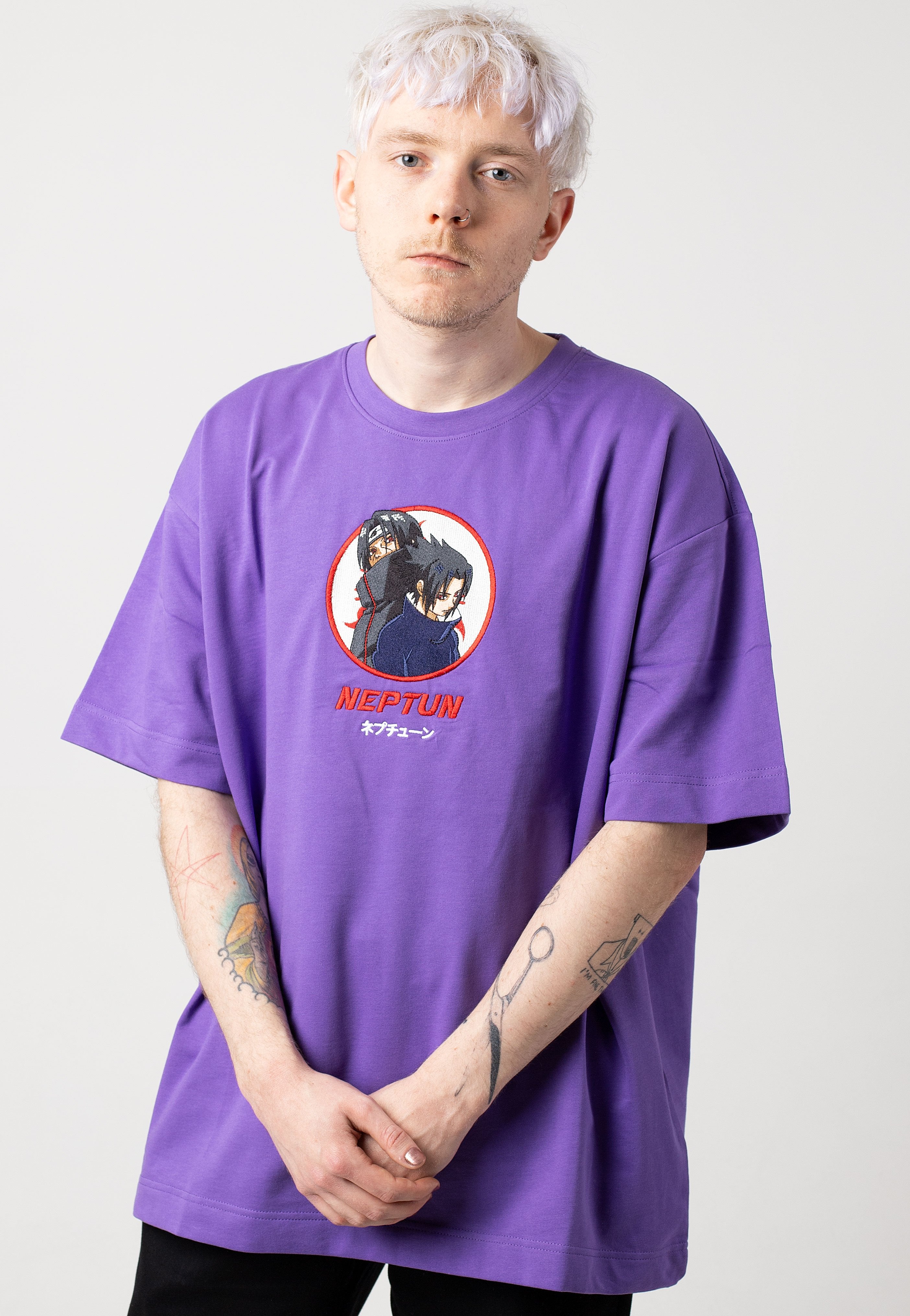 Neptun x Naruto - Sasuke & Itachi Purple - T-Shirt | Men-Image