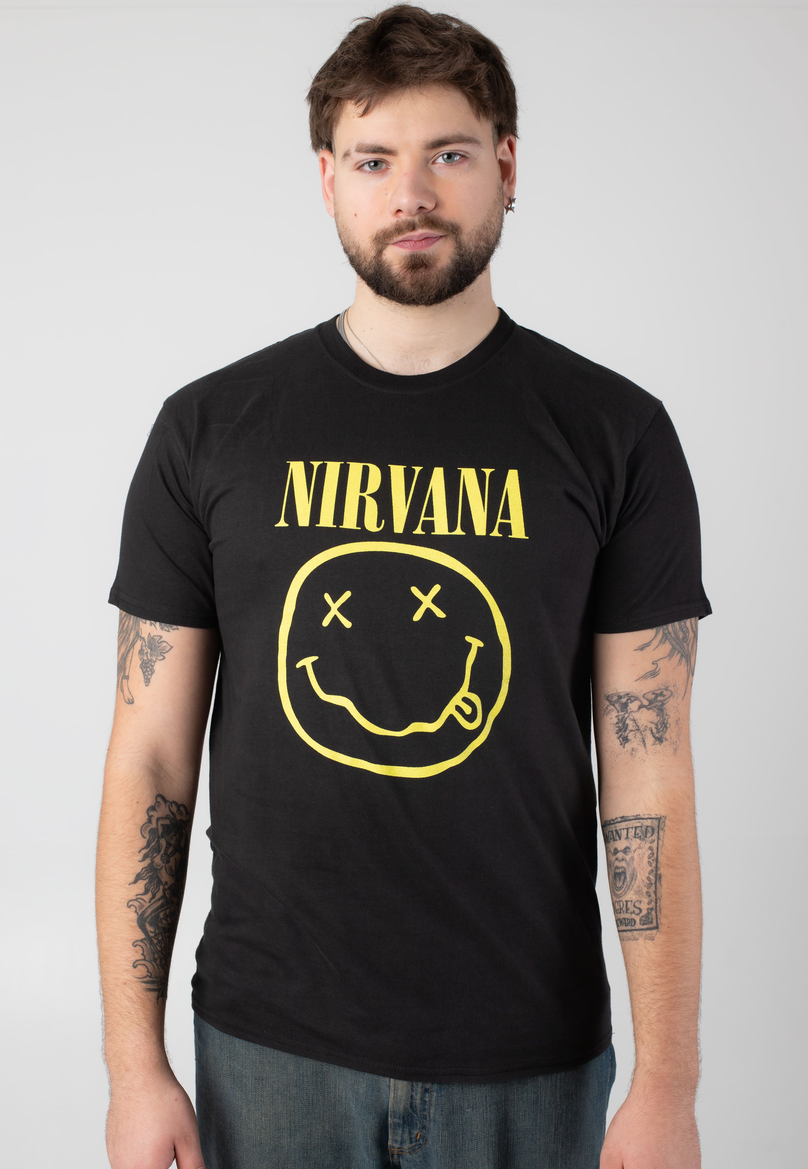 Nirvana - Yellow Happy Face - T-Shirt | Men-Image