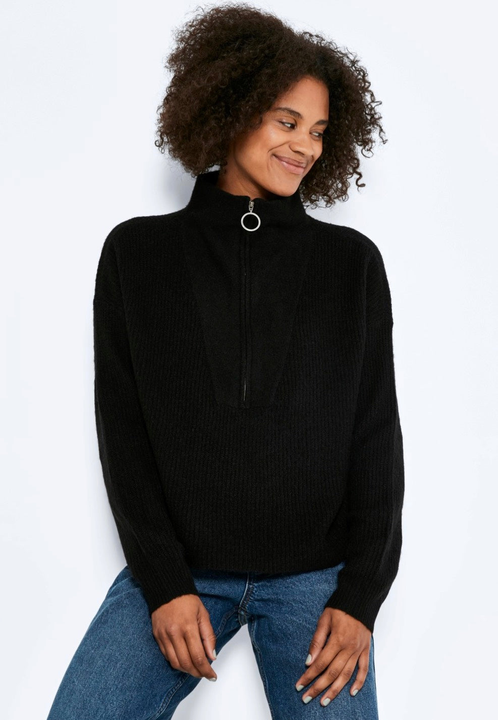 Noisy May - Newalice High Neck Black - Pullover | Women-Image