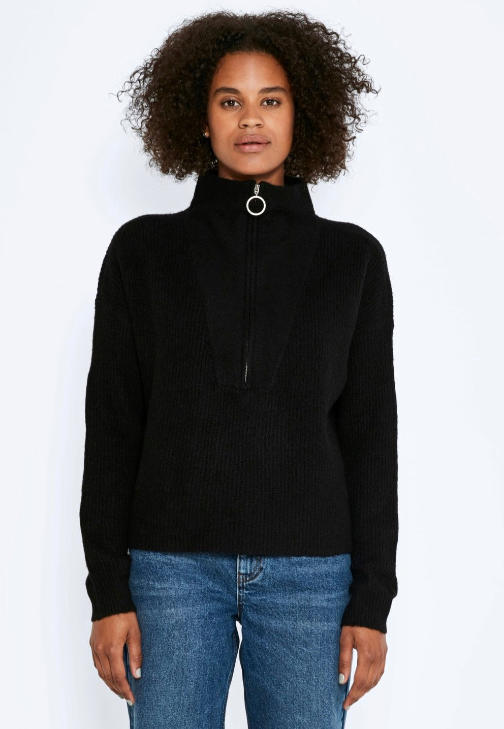 Noisy May - Newalice High Neck Black - Pullover | Women-Image