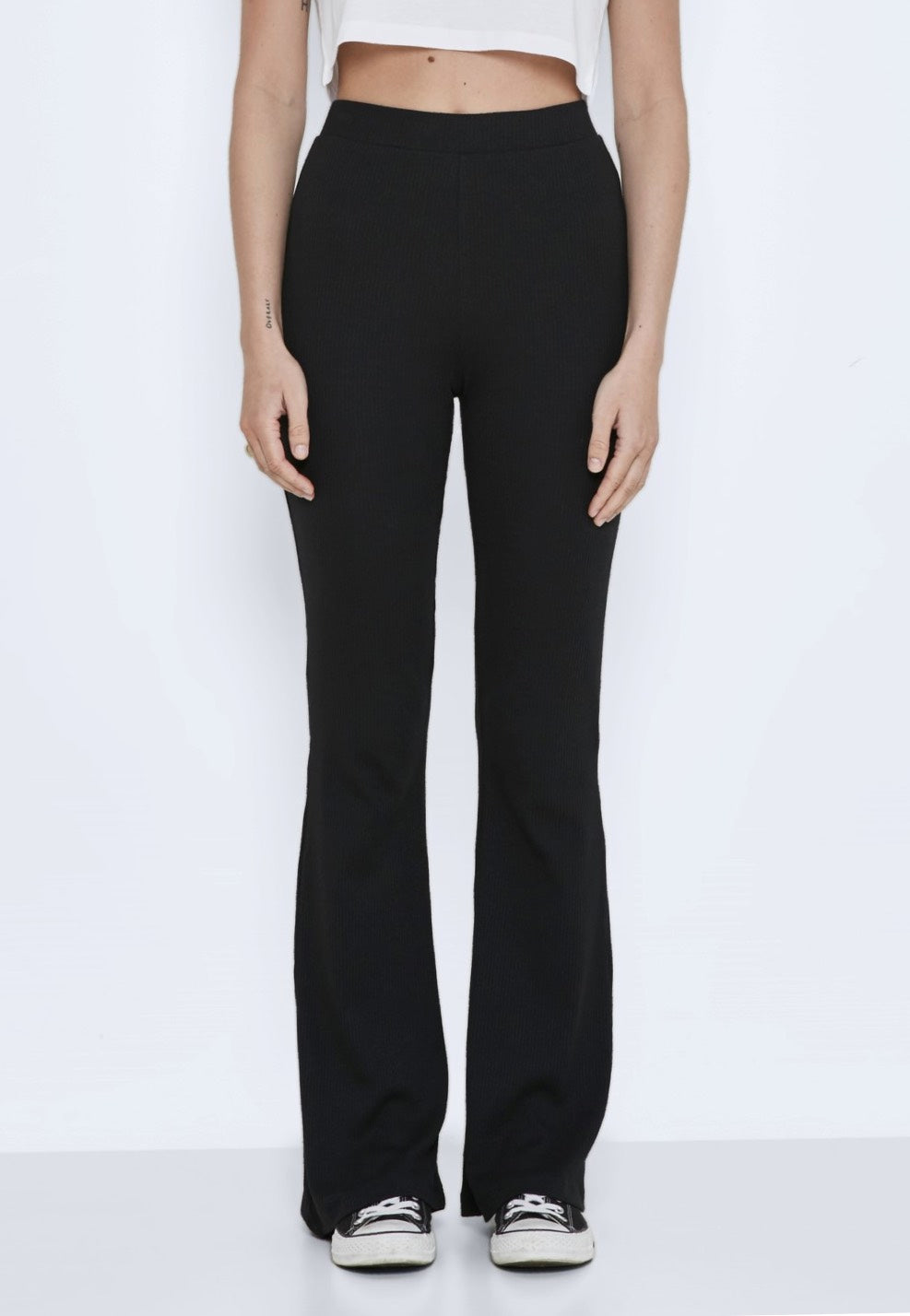 Noisy May - Pasa High Waist Flared Black - Pants | Women-Image